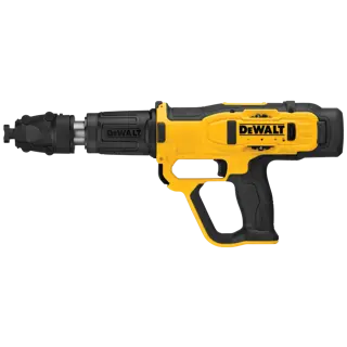 A DEWALT DFD270SK powder-actuated tool with a yellow and black body, designed for fastening applications, shown on a white background.