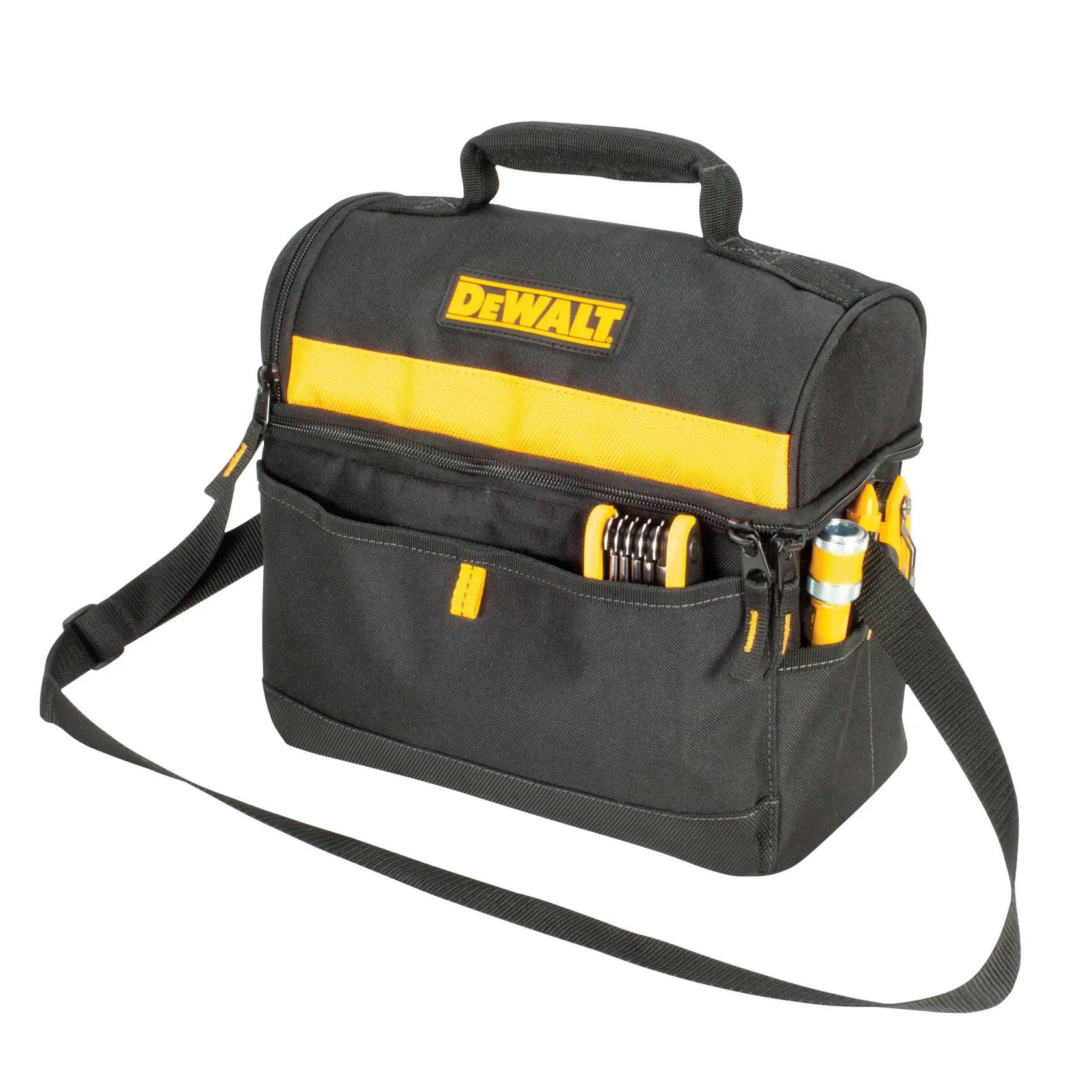 profile of Cooler Tool Bag with tools.