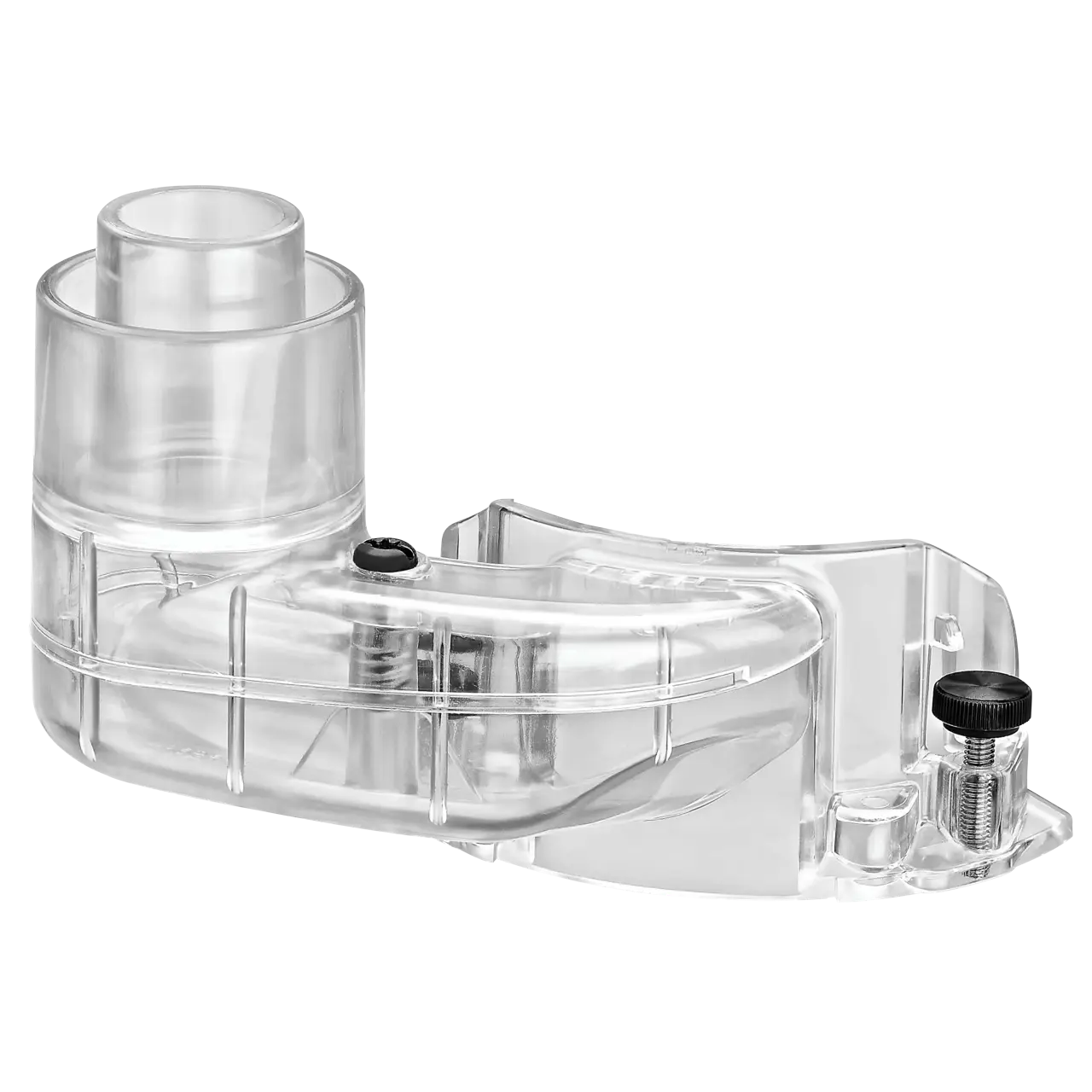 Compact Router Dust Collection Adapter For Fixed Base
