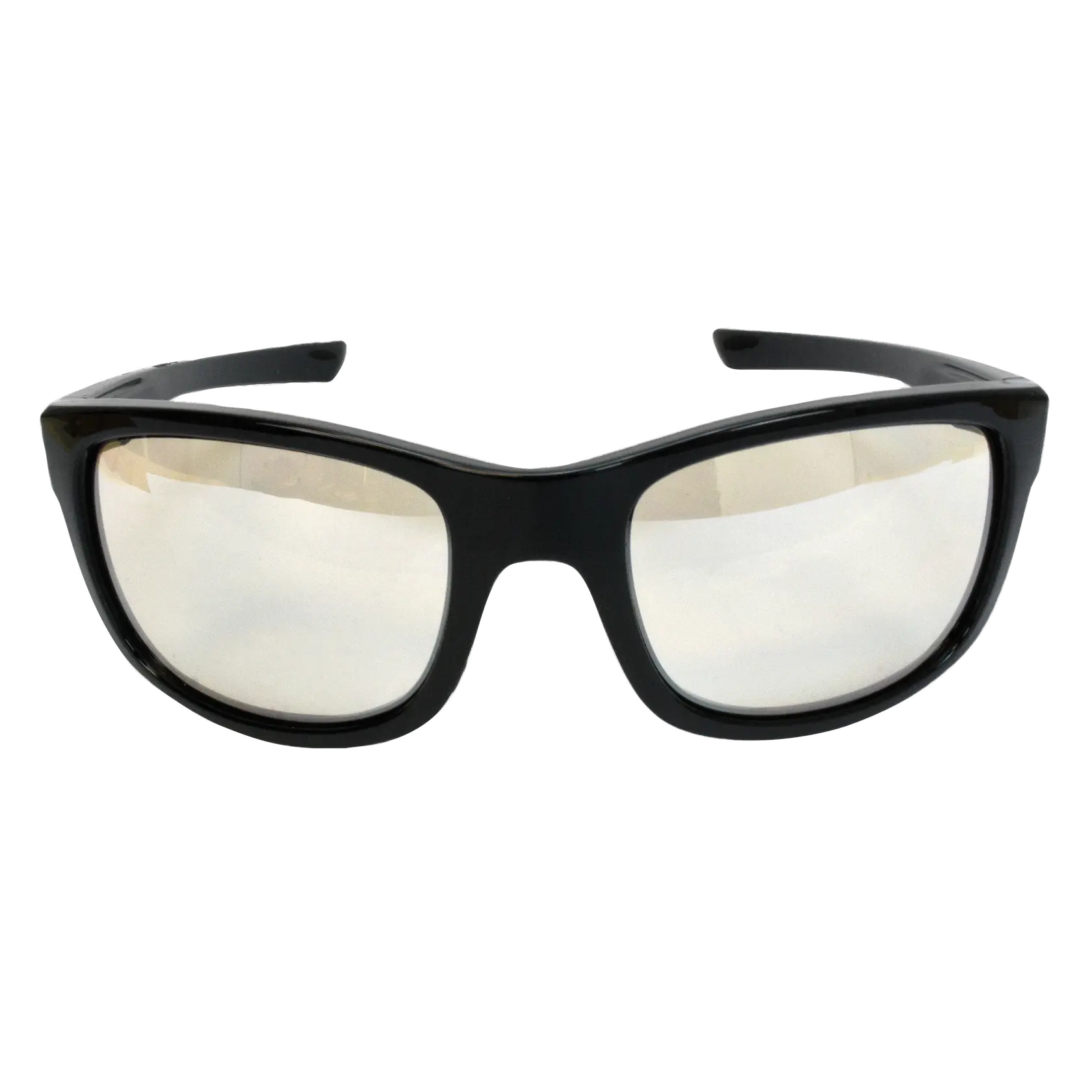 BLACK FRAME WITH CLEAR LENS DEWALT SUPERVISOR PROTECTIVE EYEWEAR COMFORT FLEX TEMPLES HARD COAT LENS FRONT VIEW