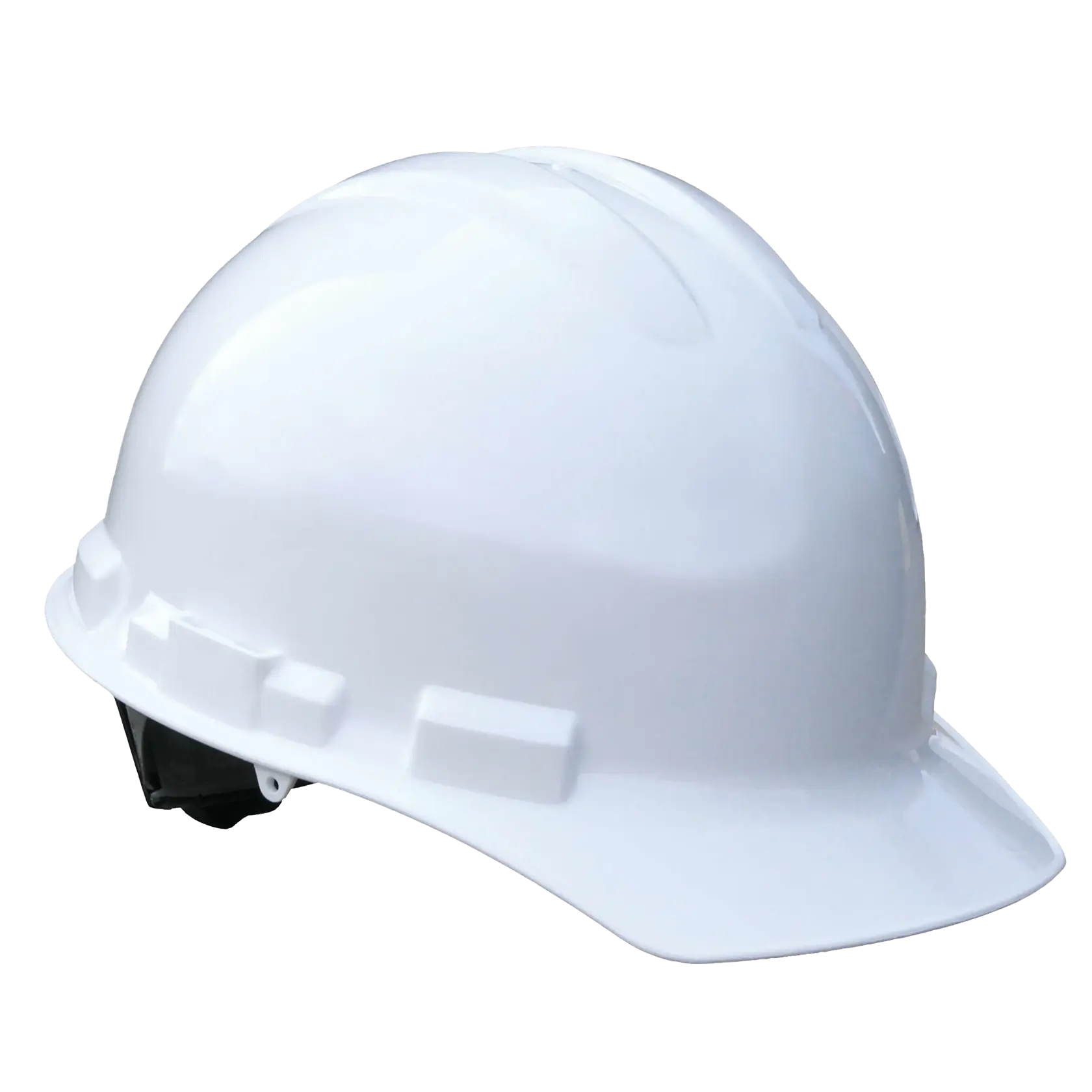 Profile of DEWALT white hard hat