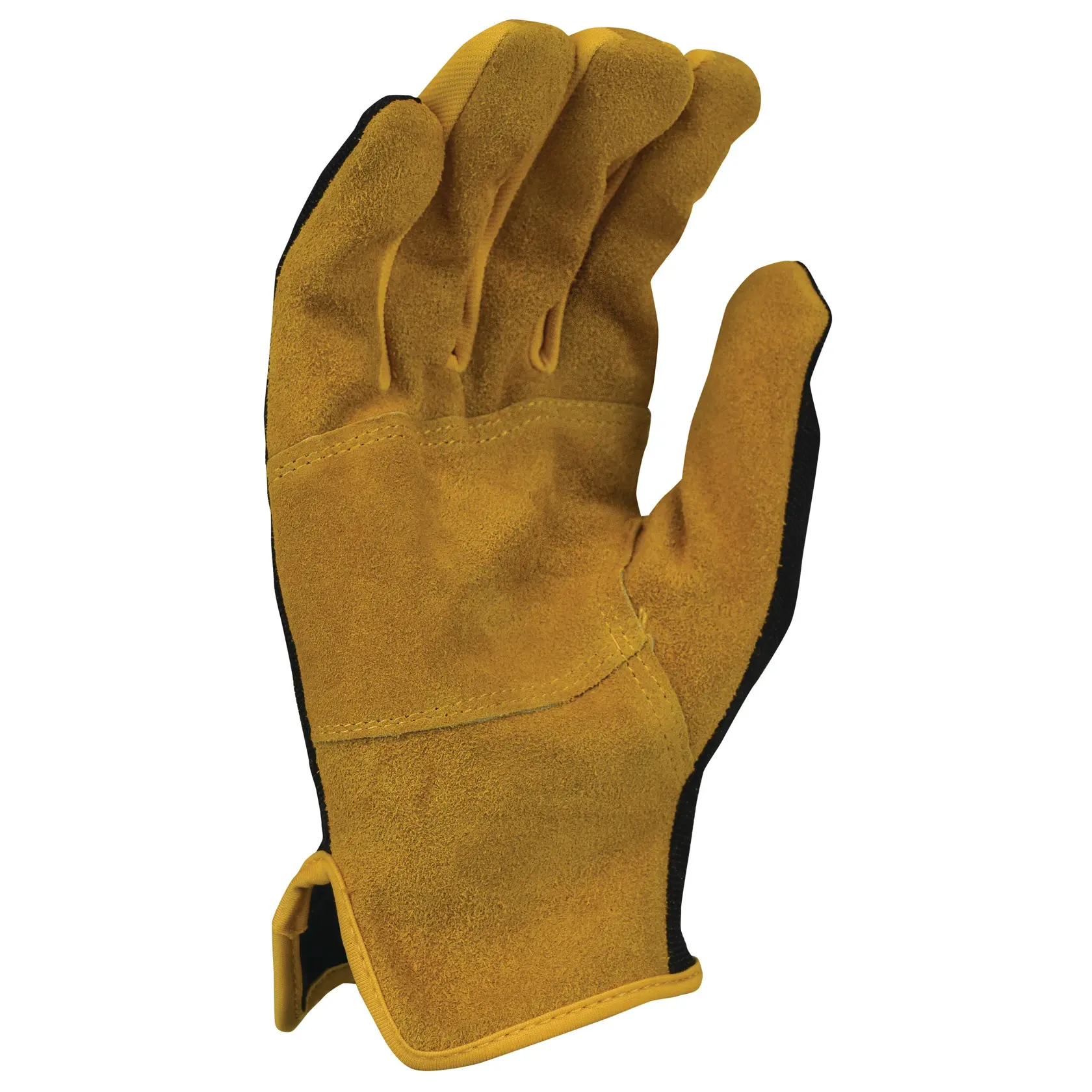 Inner side of DEWALT leather performance hybrid glove