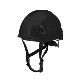 BLACK DEWALT TYPE II CLASS C 4-POINT RATCHETING VENTED SAFETY HELMET POLYCARBONATE AND ABS MATERIAL MAIN VIEW