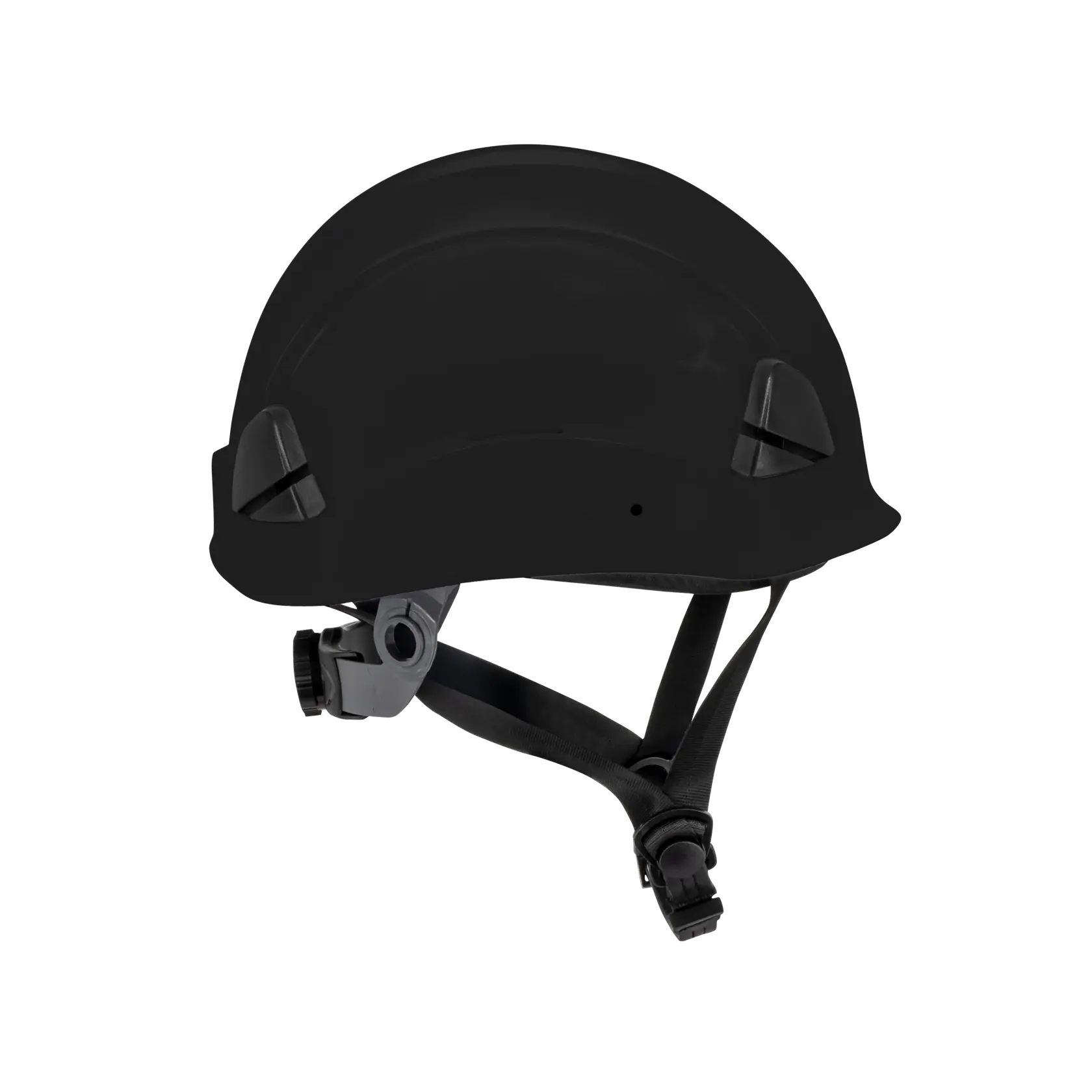 BLACK DEWALT TYPE II CLASS C 4-POINT RATCHETING VENTED SAFETY HELMET POLYCARBONATE AND ABS MATERIAL RIGHT VIEW