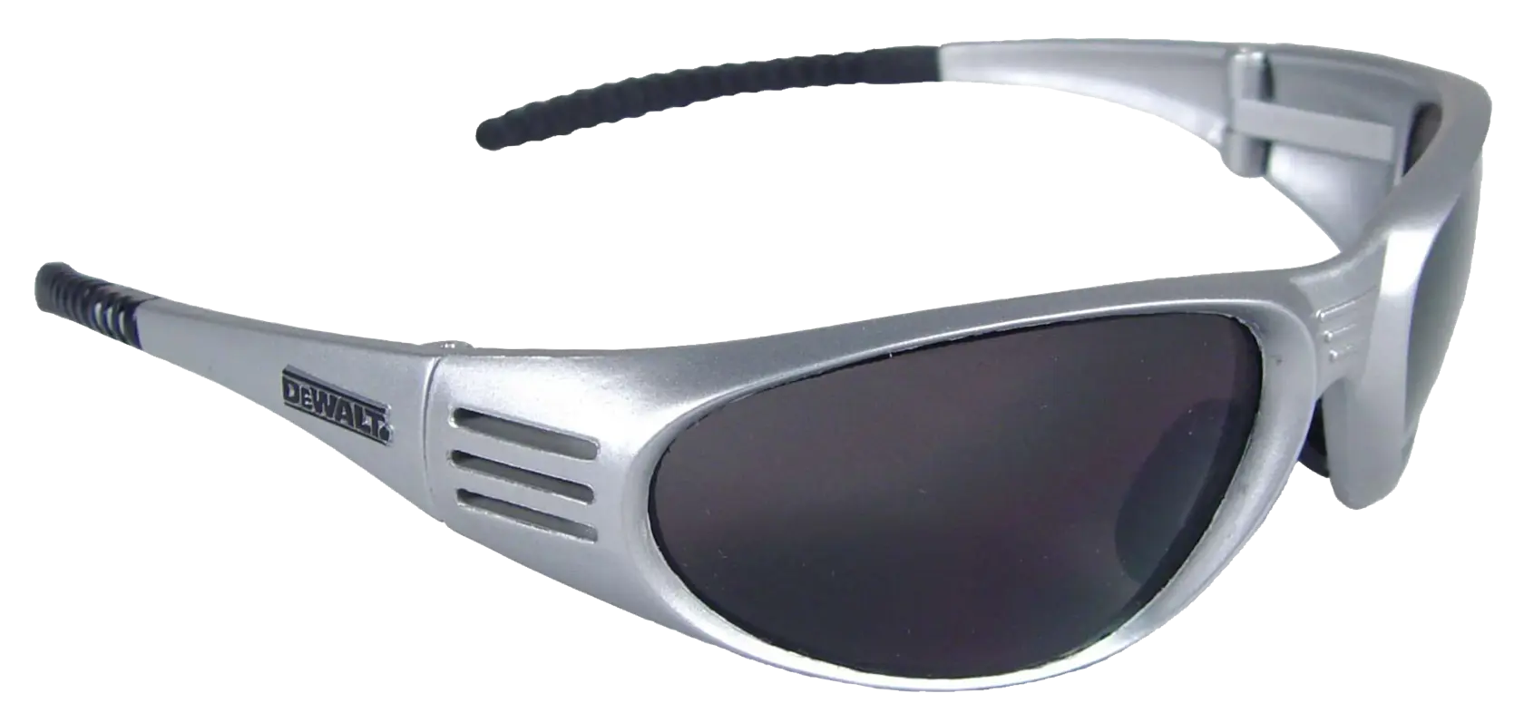 Profile of DEWALT ventilator safety glasses with black lens