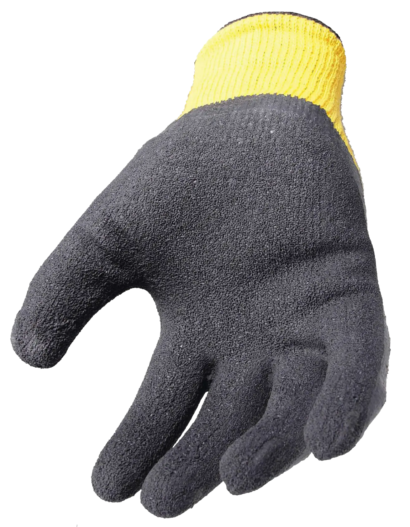 Inner side of DEWALT texture rubber coated gripper glove.