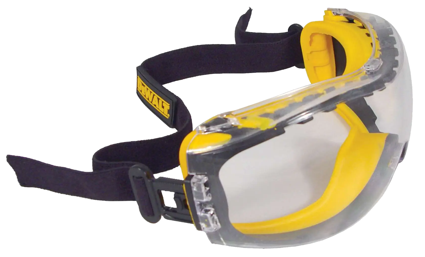 Profile of DEWALT concealer clear safety goggle