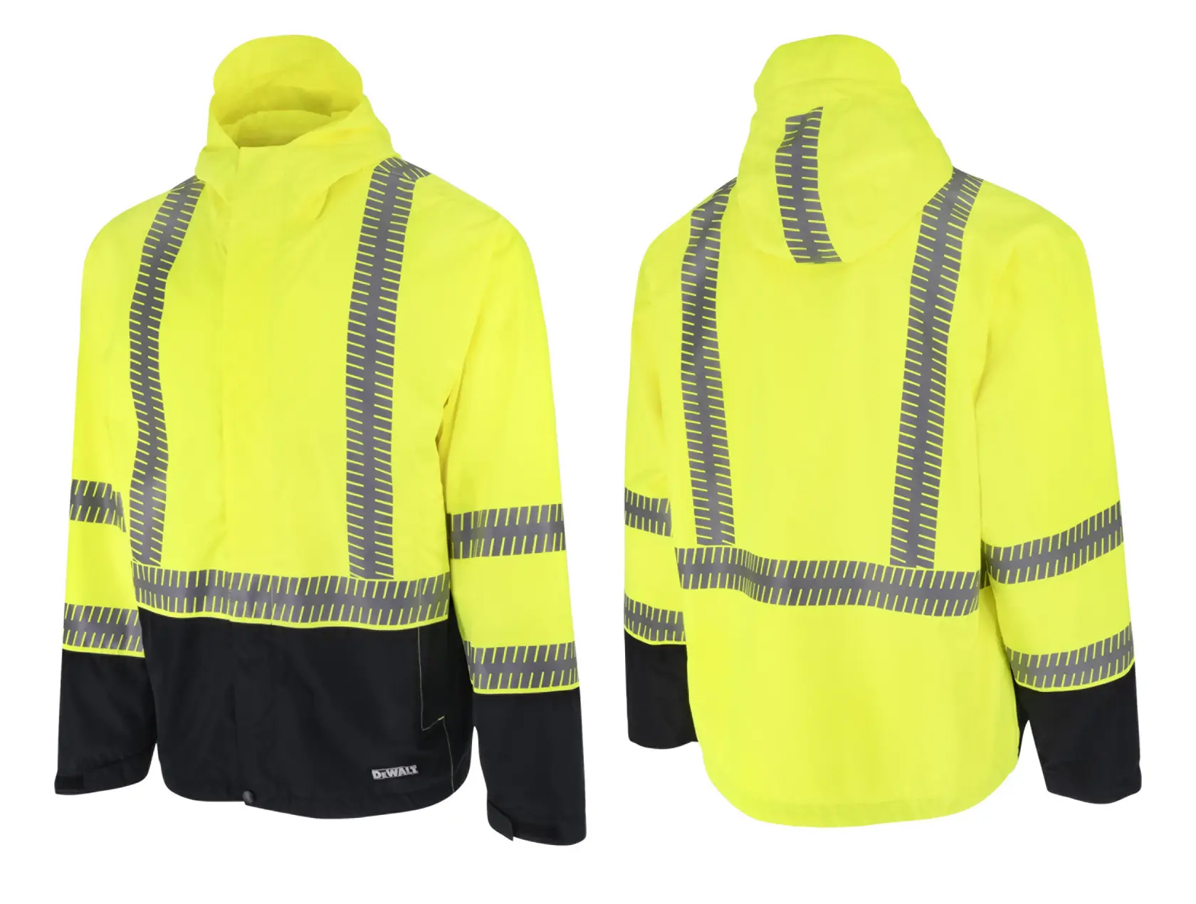 DEWALT® Class 3 Ripstop Wind and Rain Jacket - Hi-Vis Green - Size L thumbnail 5
