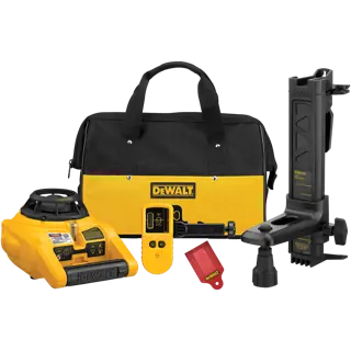 Interior and exterior rotary laser level full kit.