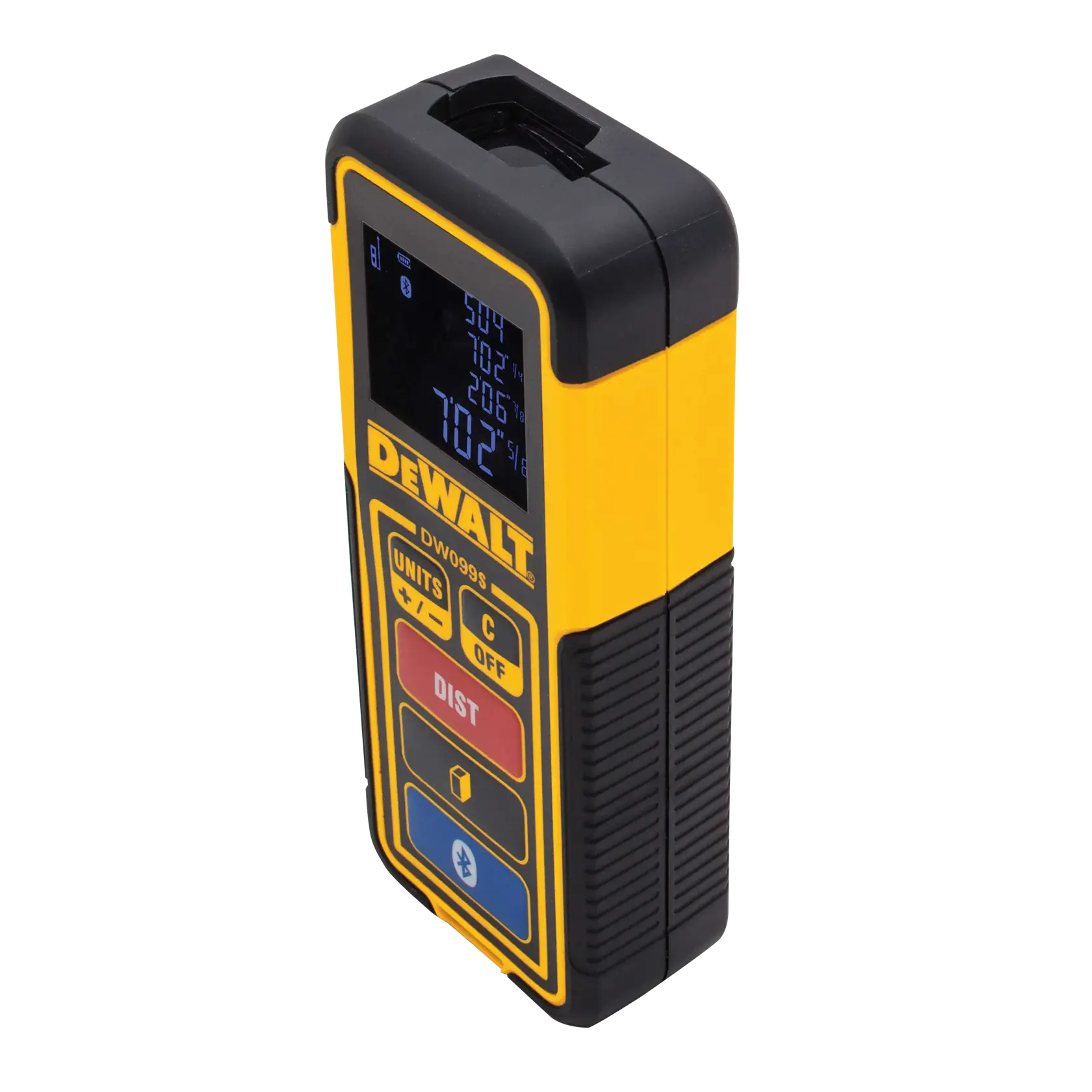 Profile of Tool Connect 100 feet laser distance measurer.