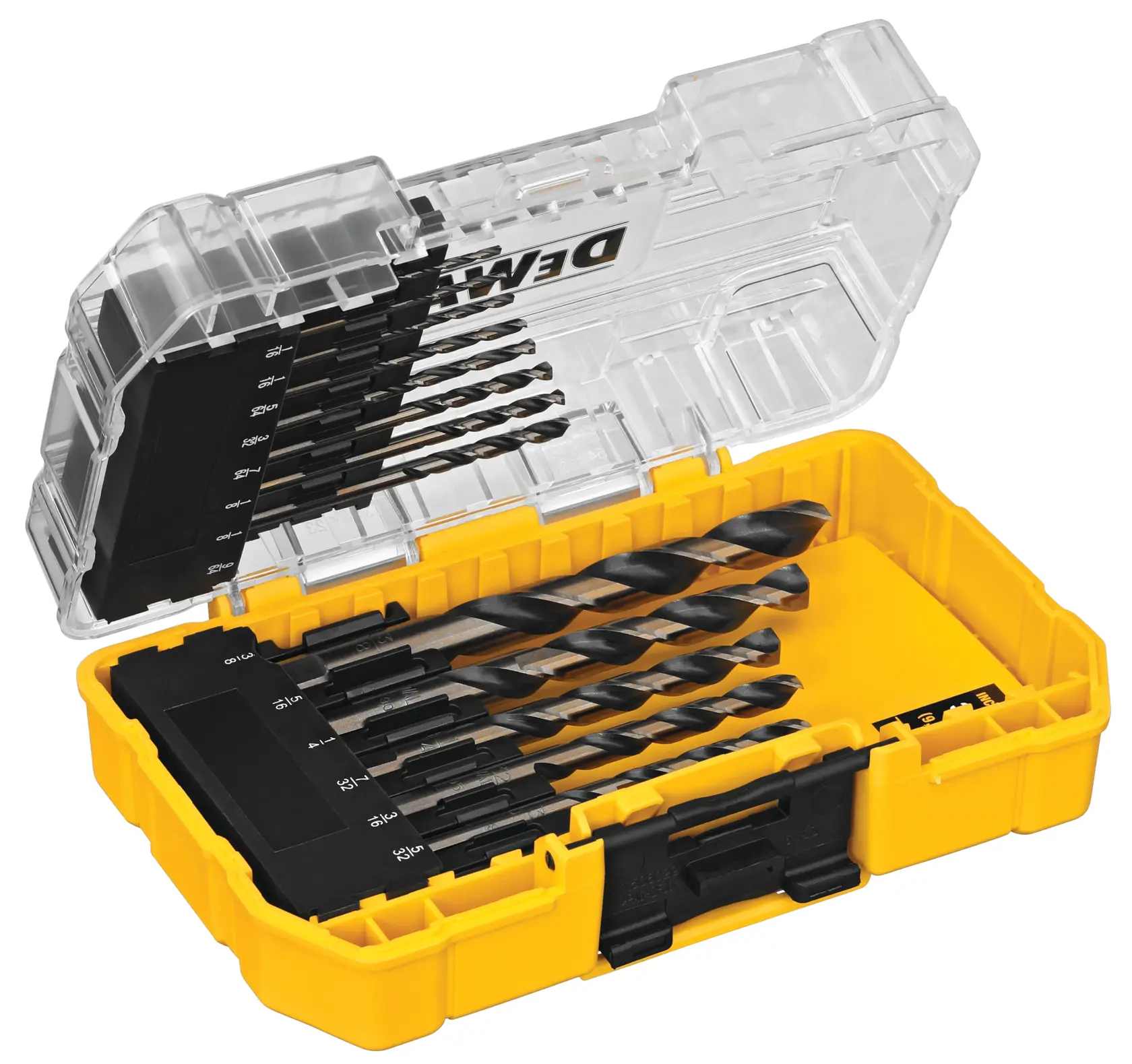 14 Piece Black Oxide Drill Bit Set box opened.