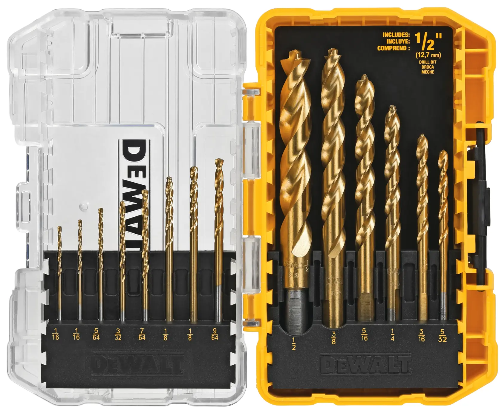 Profile of IMPACT READY Titanium Drill Bit Set with Tough Case System.