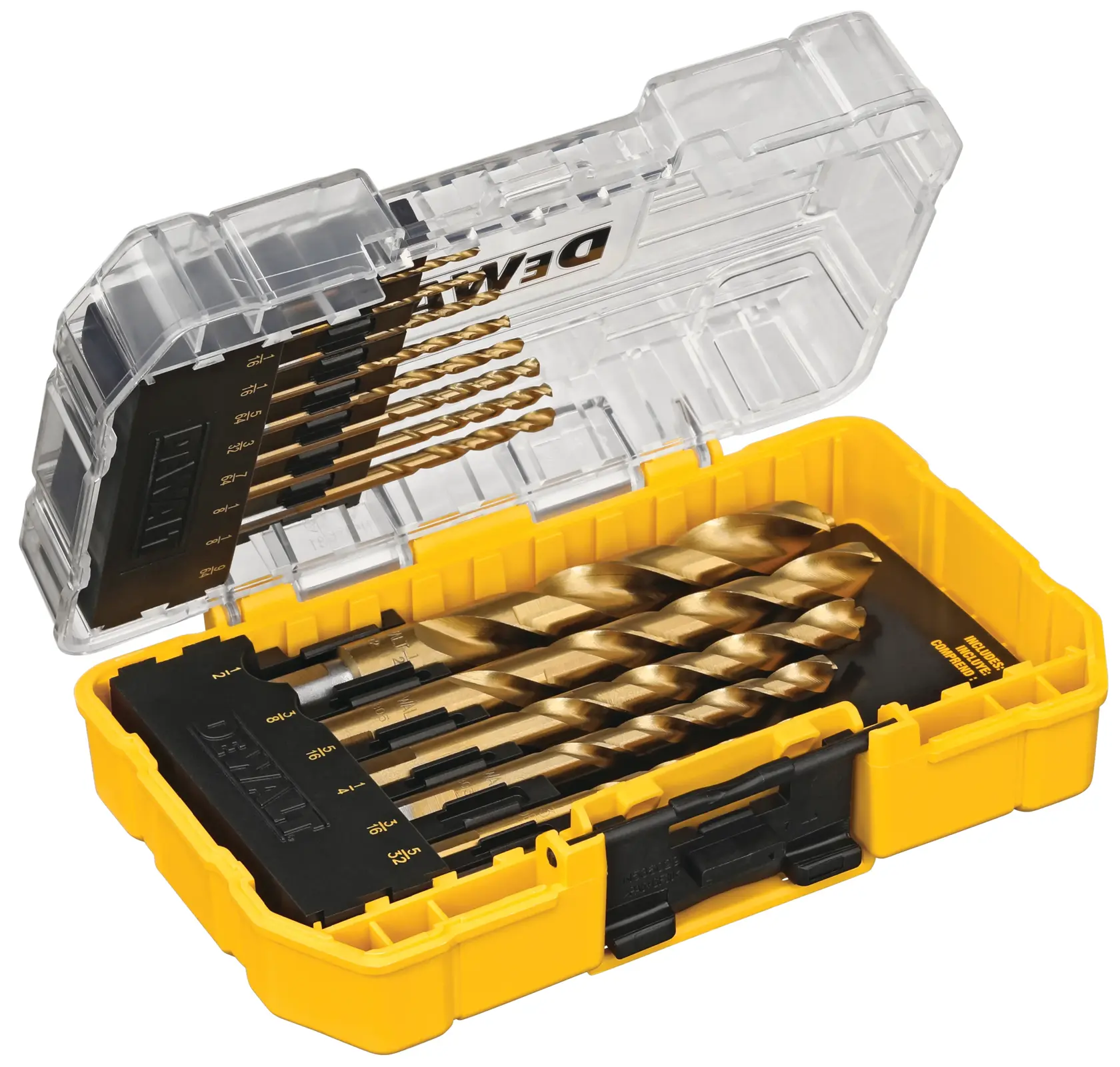 IMPACT READY Titanium Drill Bit Set with Tough Case System.