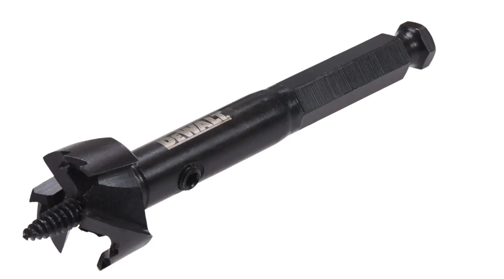 Left profile of 28.6 millimeters self feed bit.