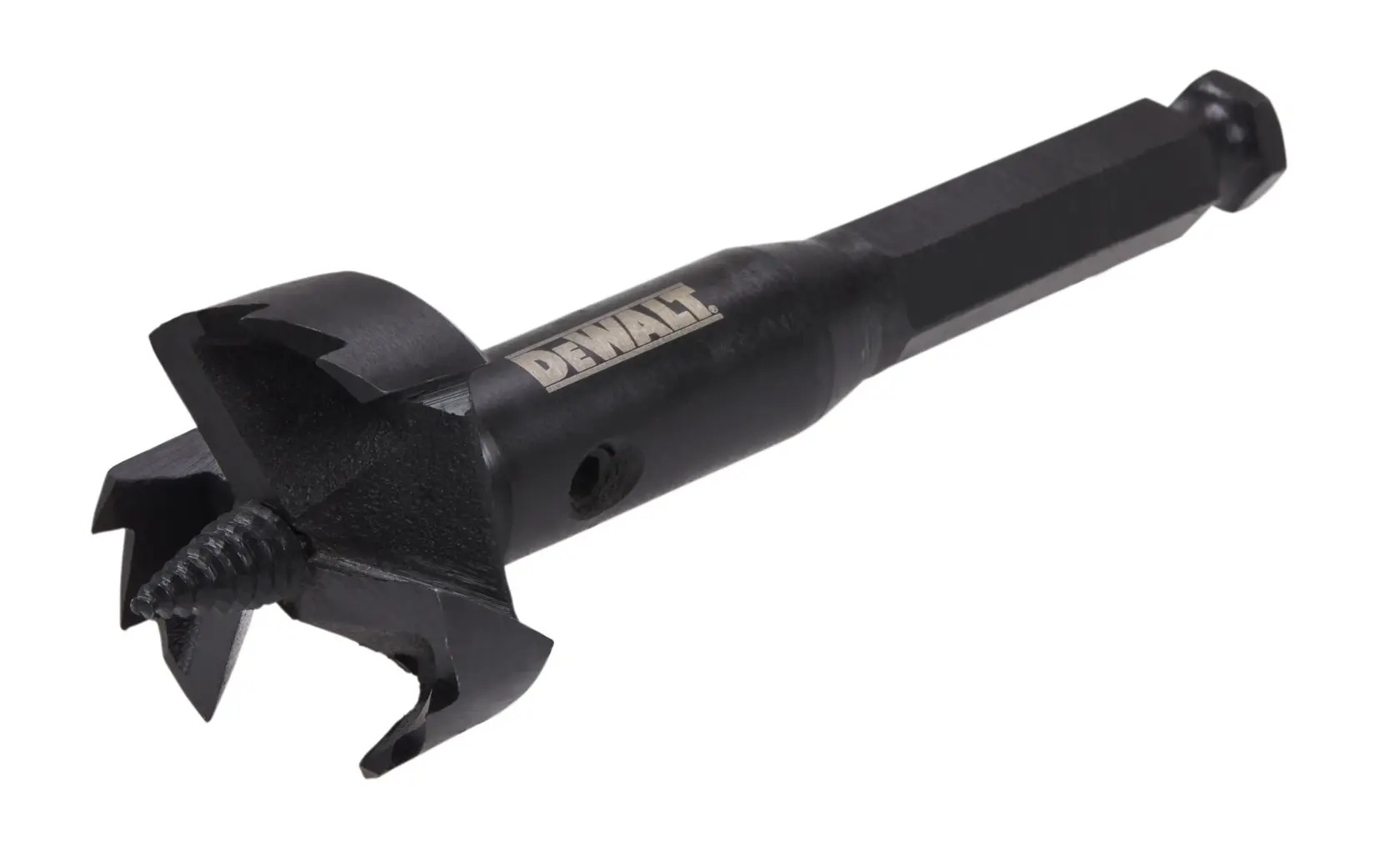 Left profile of 38.1 millimeters self feed bit.