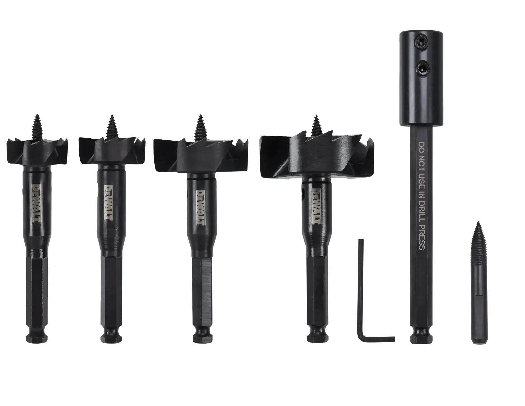 5 piece self feed bit kit.