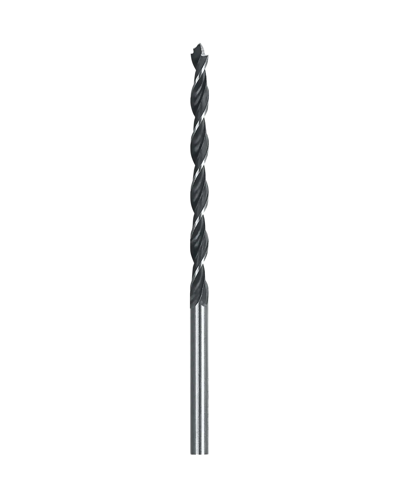 A single DEWALT drill bit with a twisted design, shown vertically on a white background.