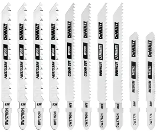 10 pieces T shank jig saw blade set.