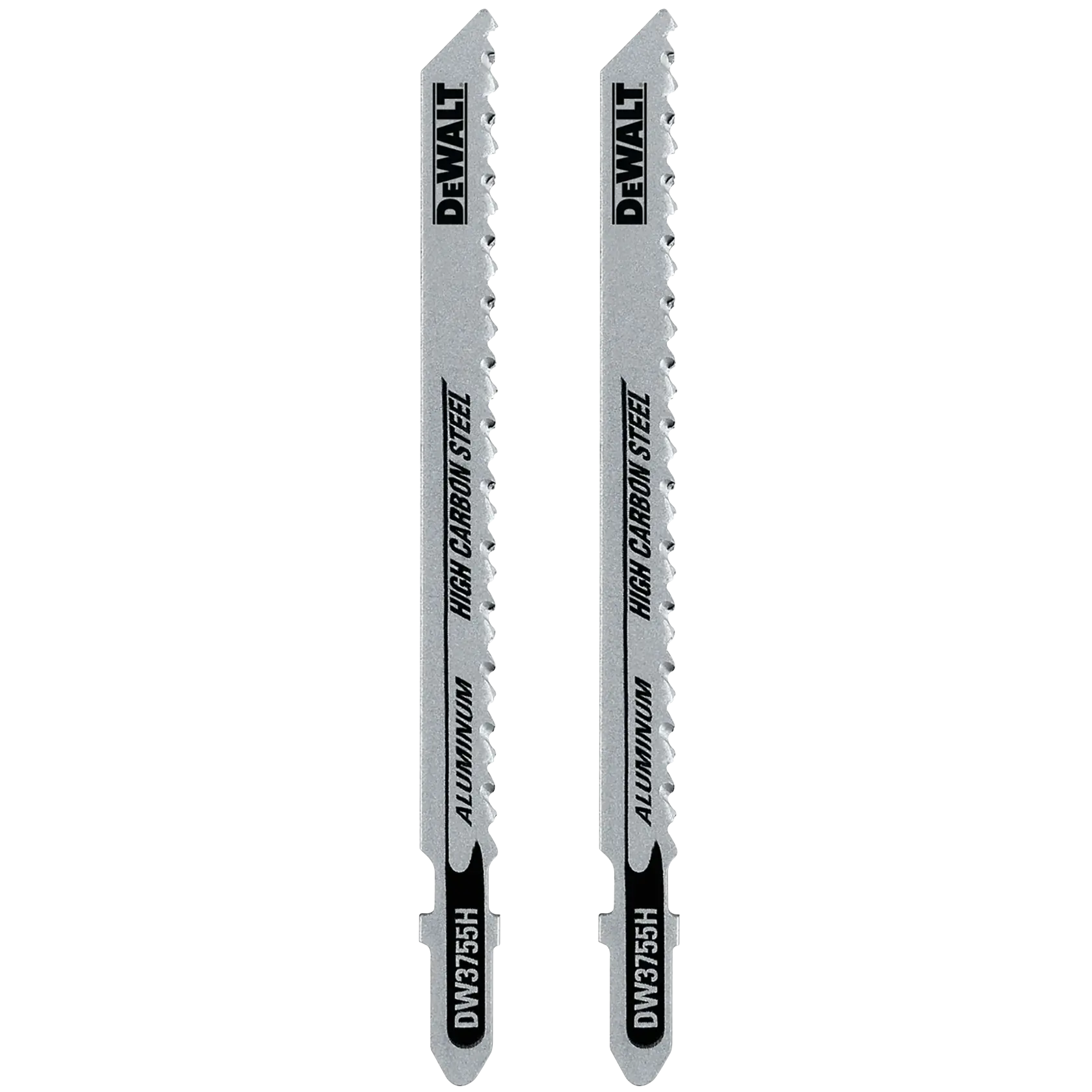DEWALT® 4-in. 8 TPI T-Shank HCS Jig Saw Blade for Aluminum/Fiberglass Cutting (2-Pack)