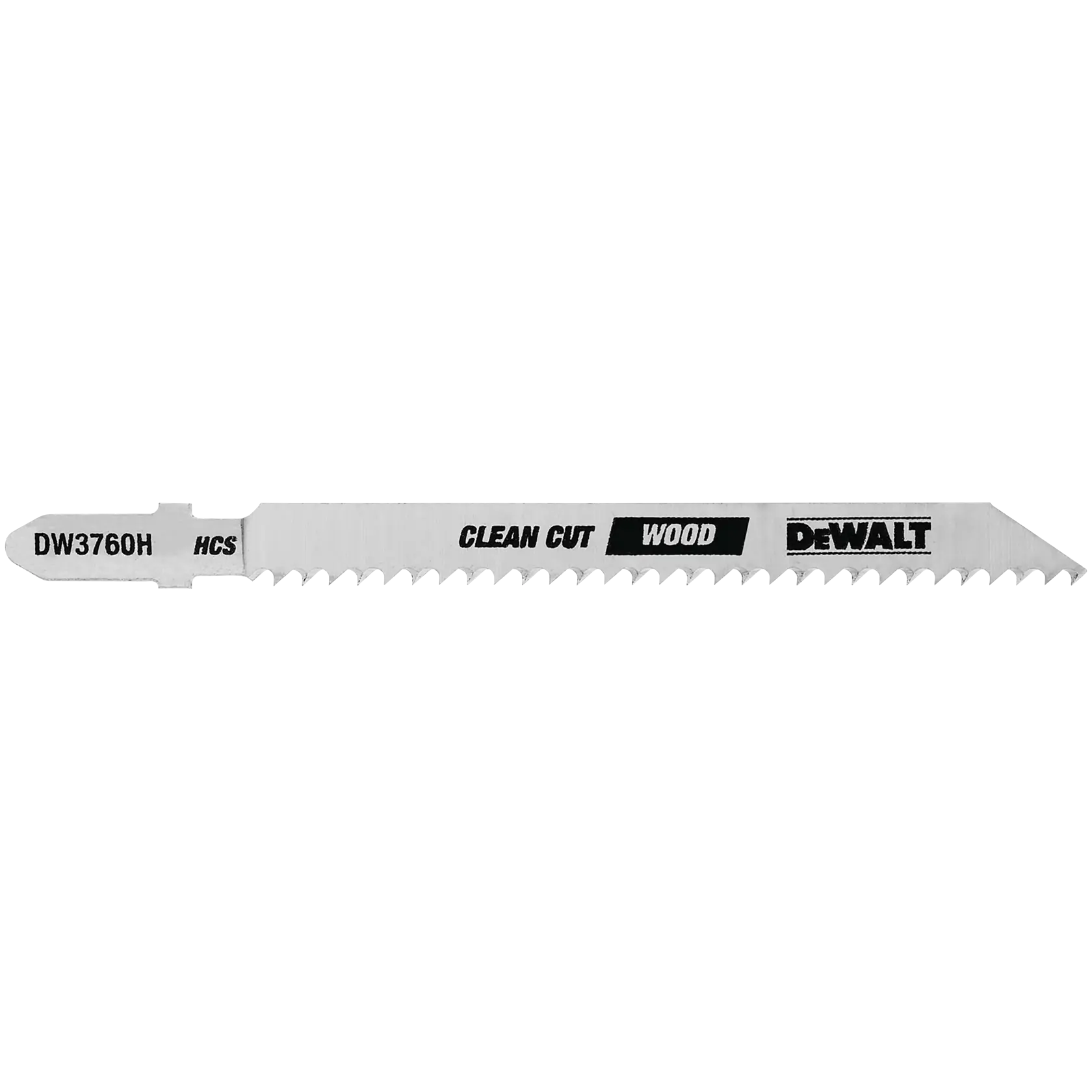 DEWALT® 4-in. 10 TPI T-Shank HCS Jig Saw Blade Fine Cut Smooth Finish Wood Cutting (5-Pack)