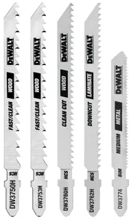 5 Piece T Shank Jigsaw Blades Set.