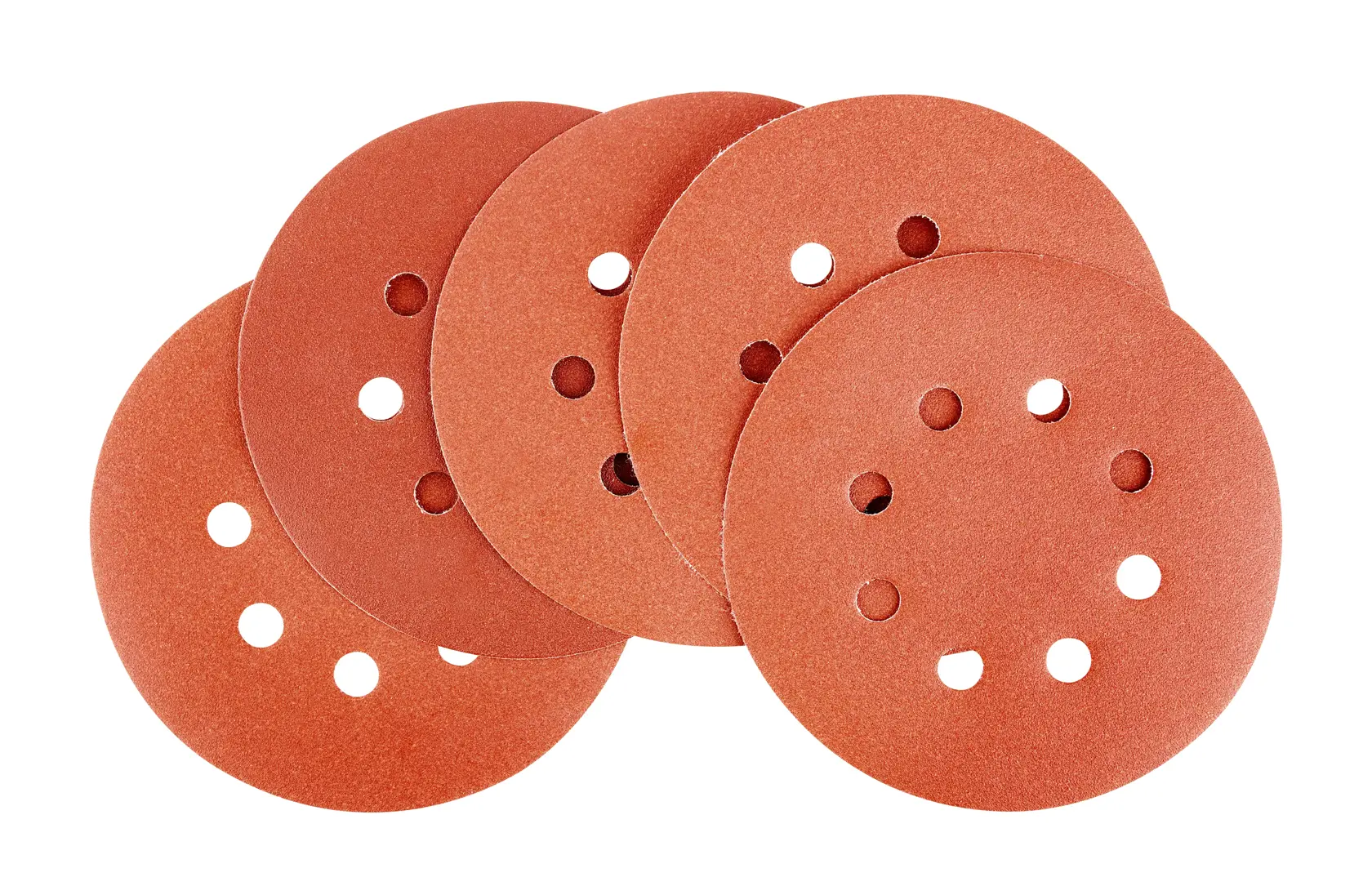 DEWALT 5“ 8 Hole 220 Grit Hook and Loop Random Orbit Sandpaper (5 pack) thumbnail 2