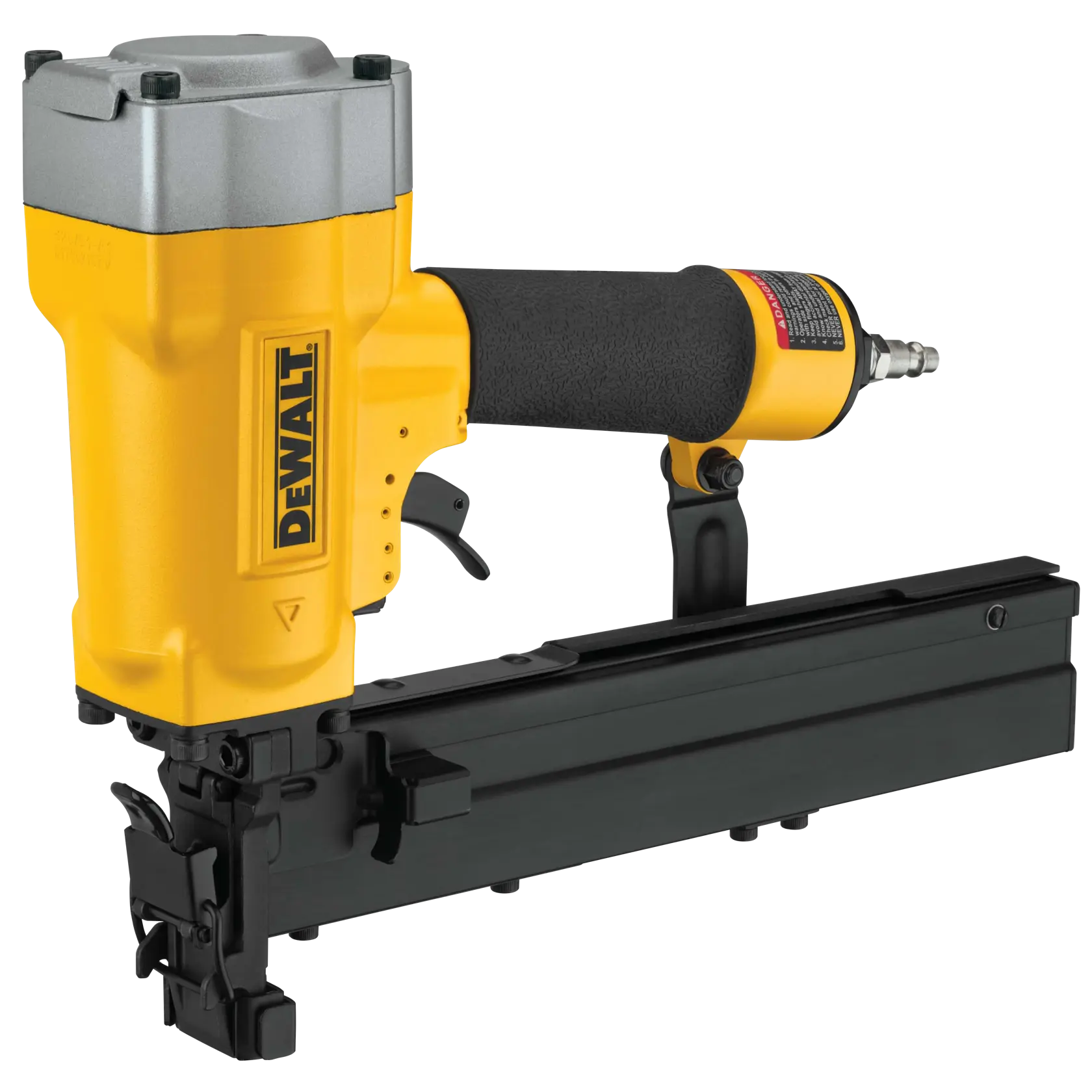 Profile of Wide crown lathing stapler.