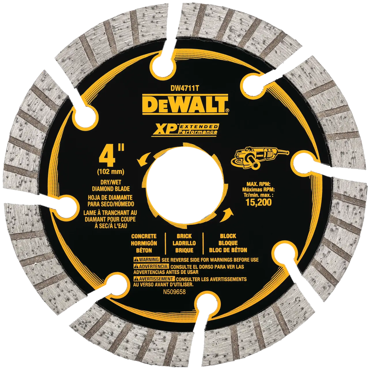 4-in. XP turbo segmented diamond blade