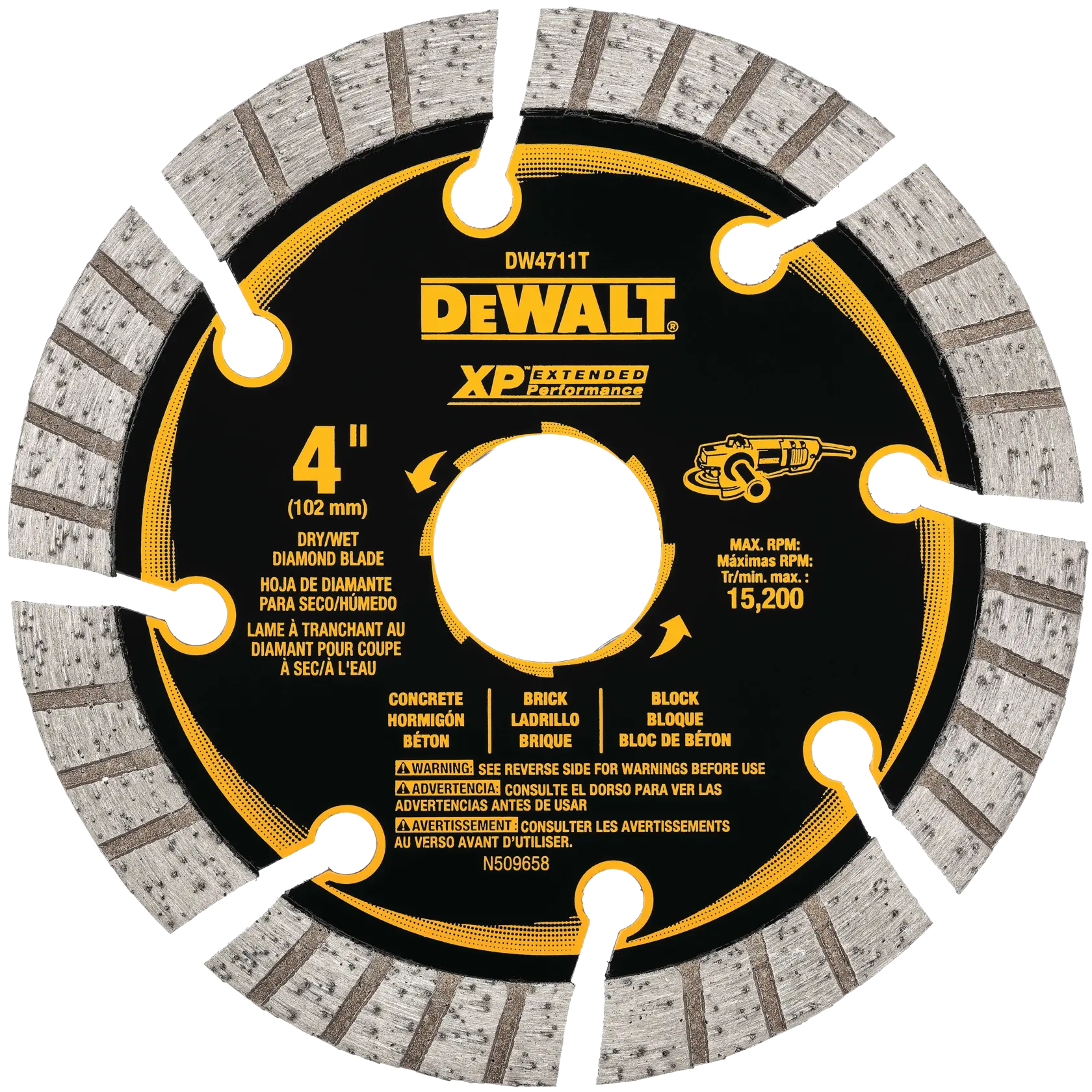 DEWALT® 4-in. XP Turbo Segmented Diamond Blade