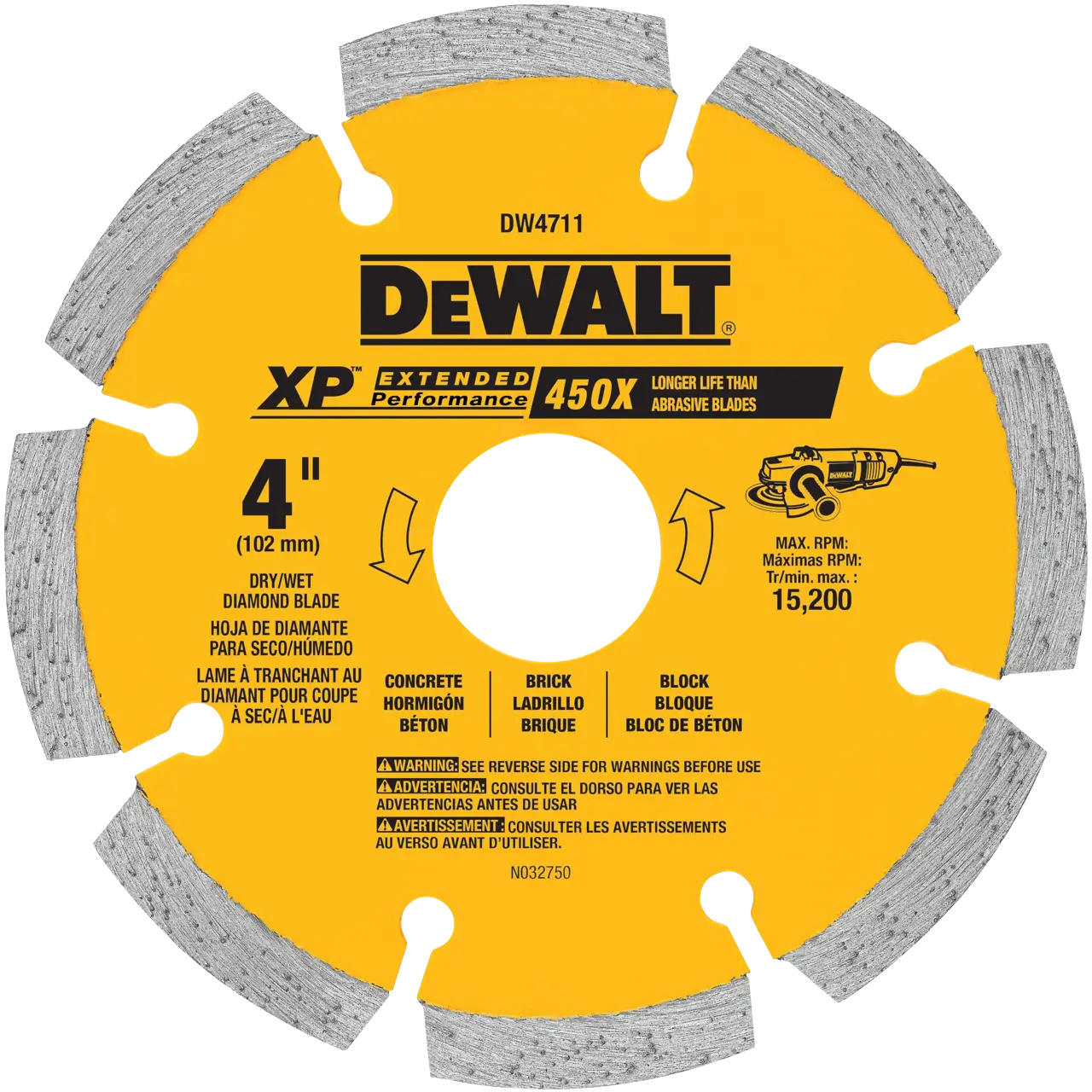 4-in XP Segmented Diamond Blade