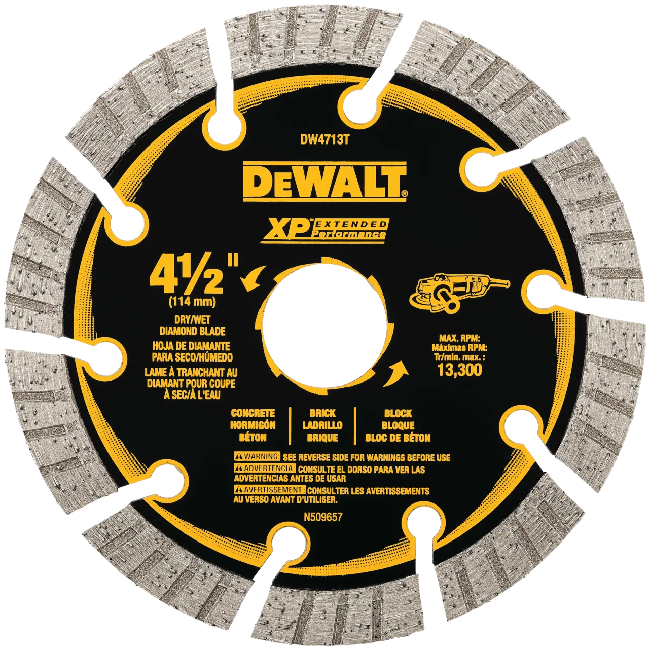 4-1/2-in. XP turbo segmented diamond blade