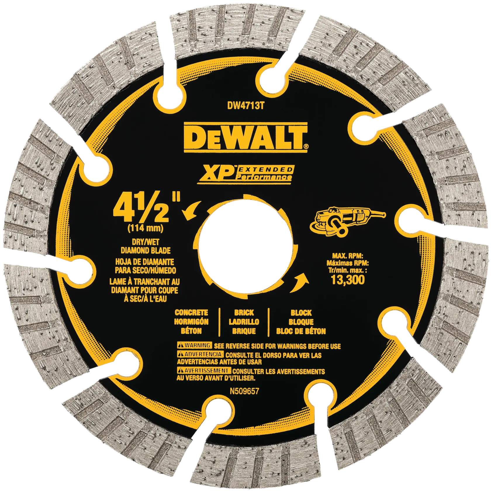 DEWALT® 4-1/2-in. XP Turbo Segmented Diamond Blade