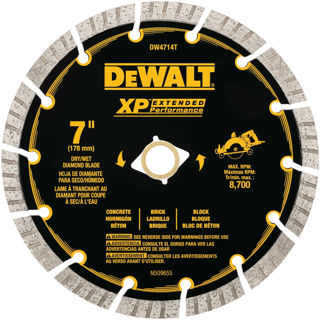 7-in. XP turbo segmented diamond blade