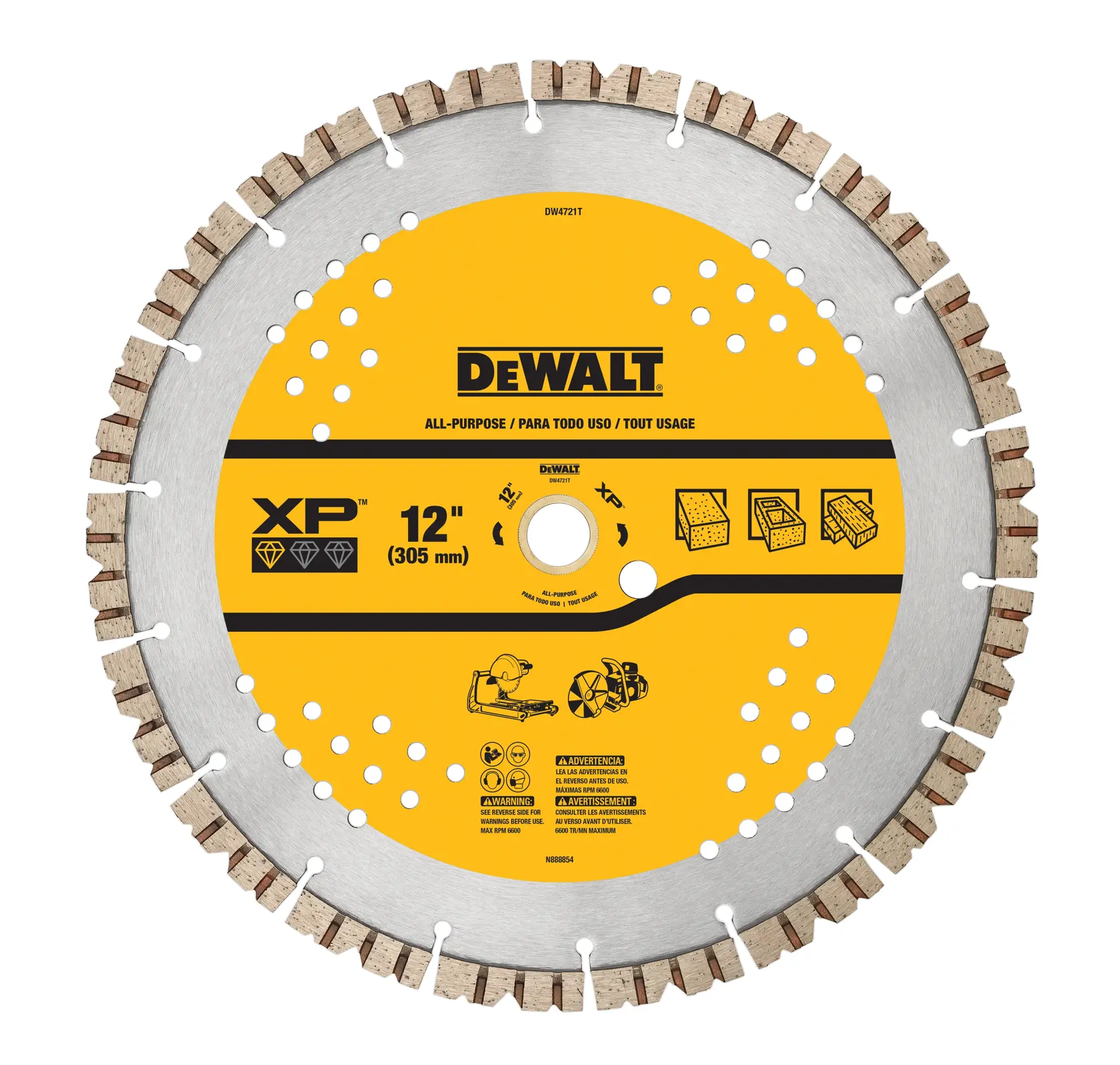 All purpose segmented diamond blades.