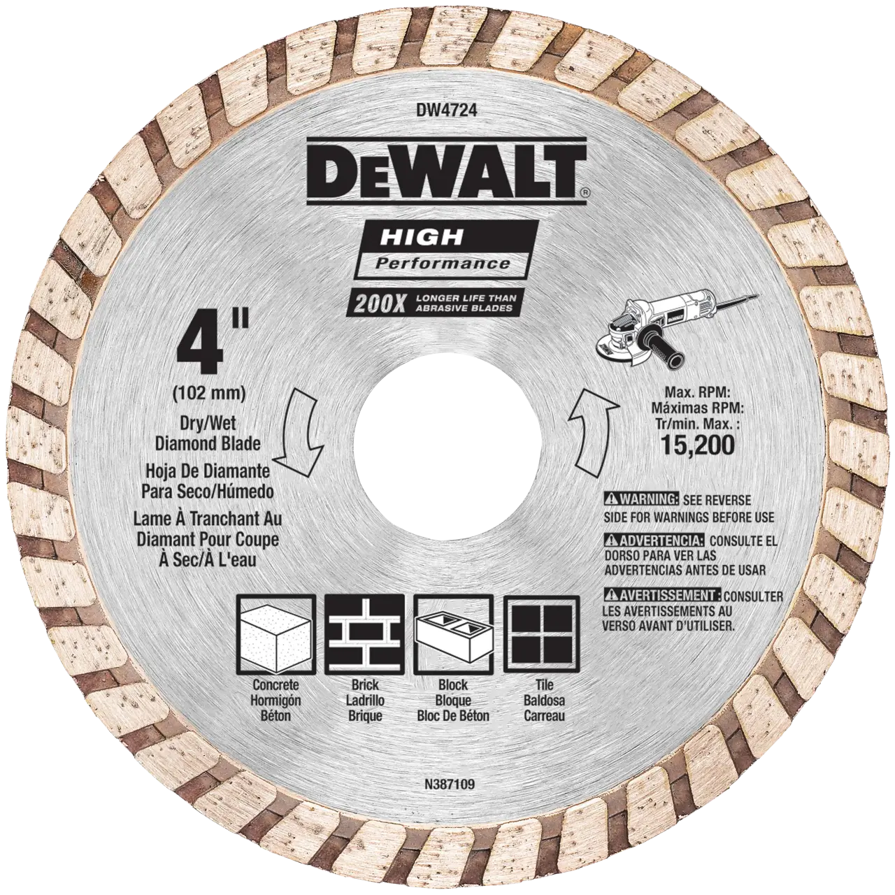 HP 4-in Diamond Turbo Blade