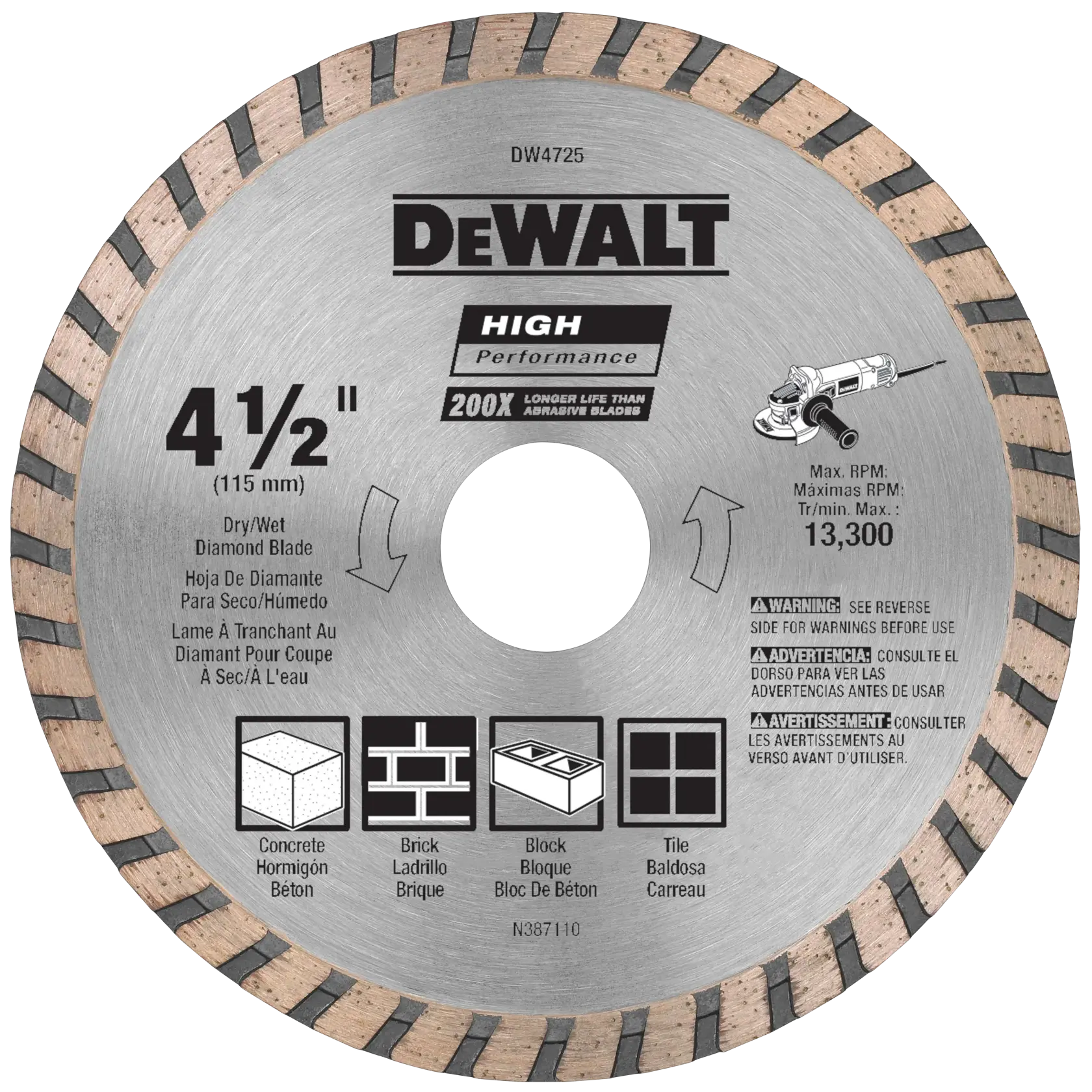 115 millimeters H P turbo blade.