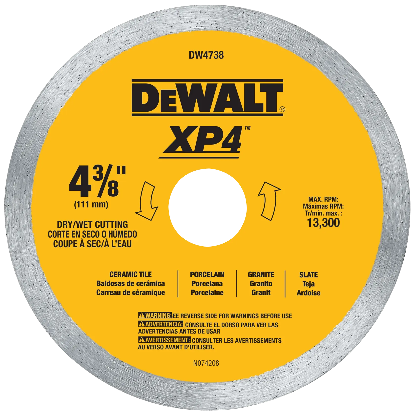 111 millimeters X P 4 tile blade.