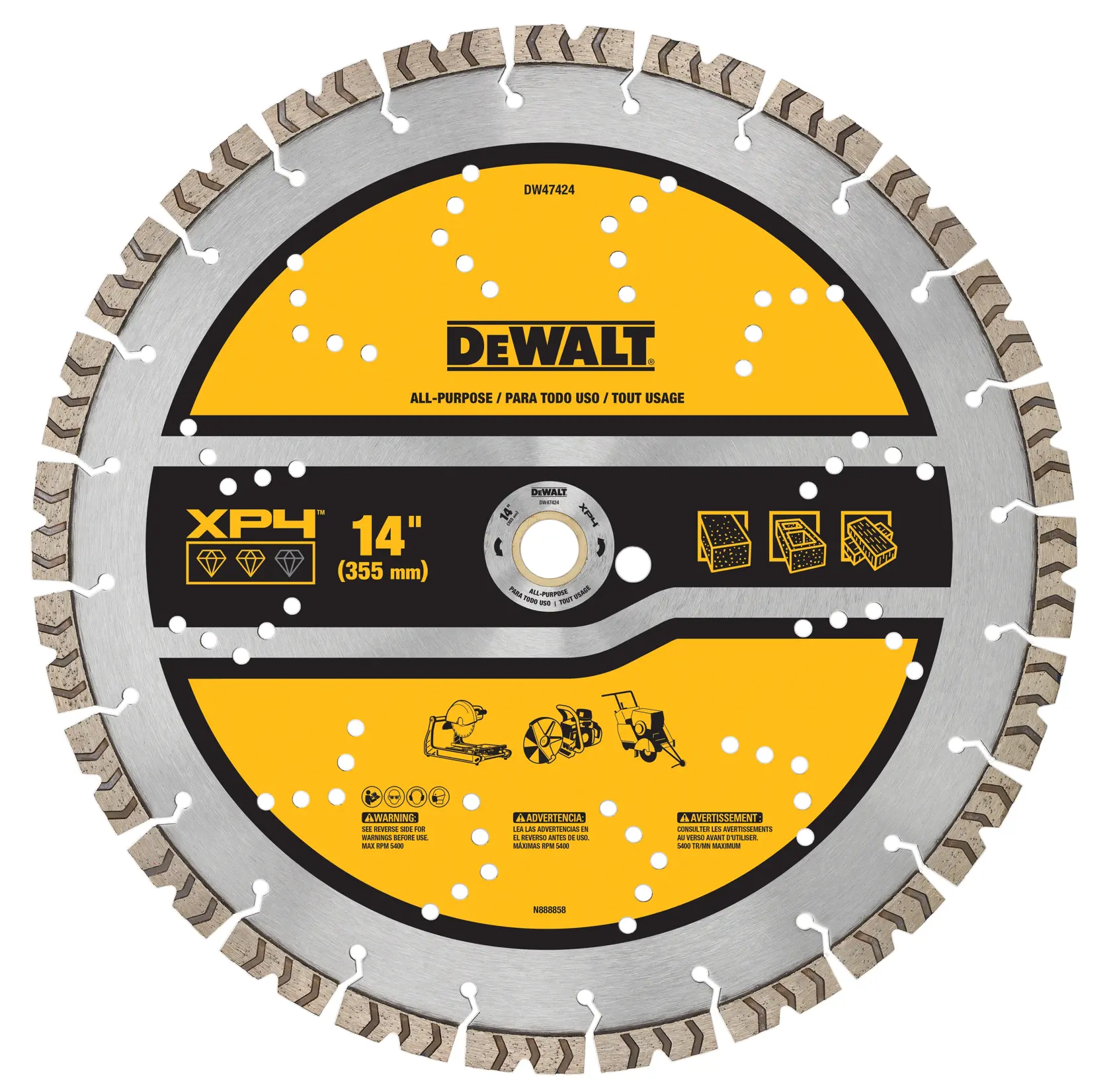 DEWALT® XP™4 All-Purpose Segmented Diamond Blade