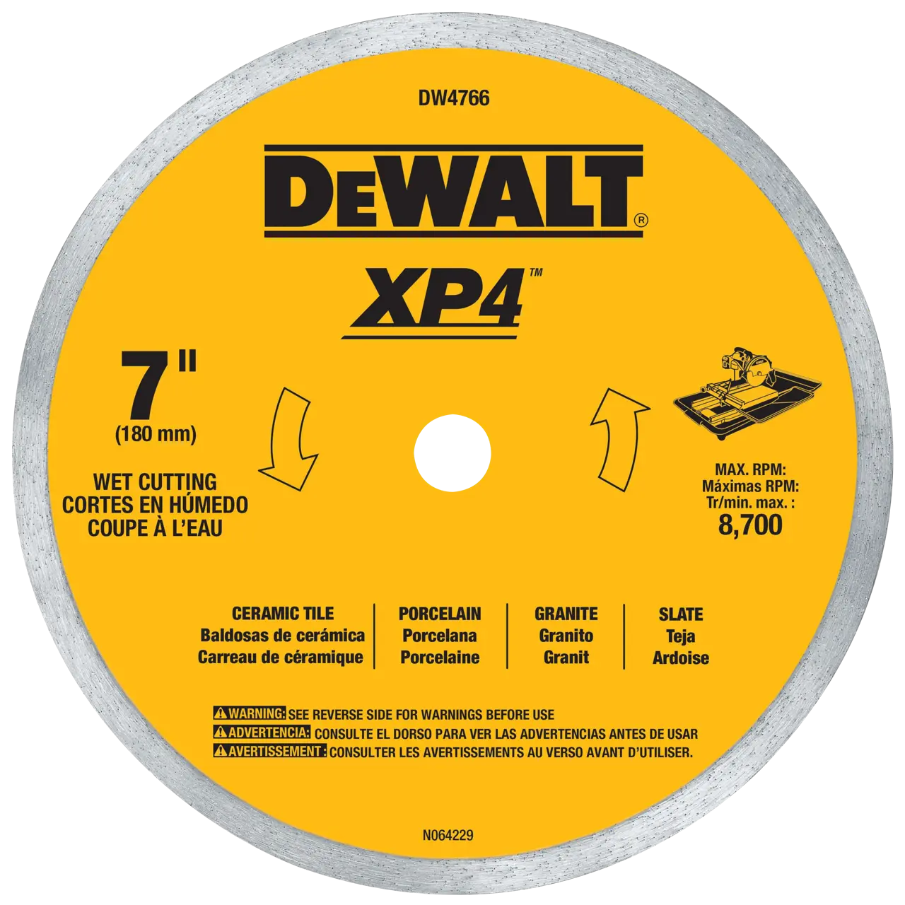 4 in. x .060 in. Porcelain Wet/Dry Tile Blade