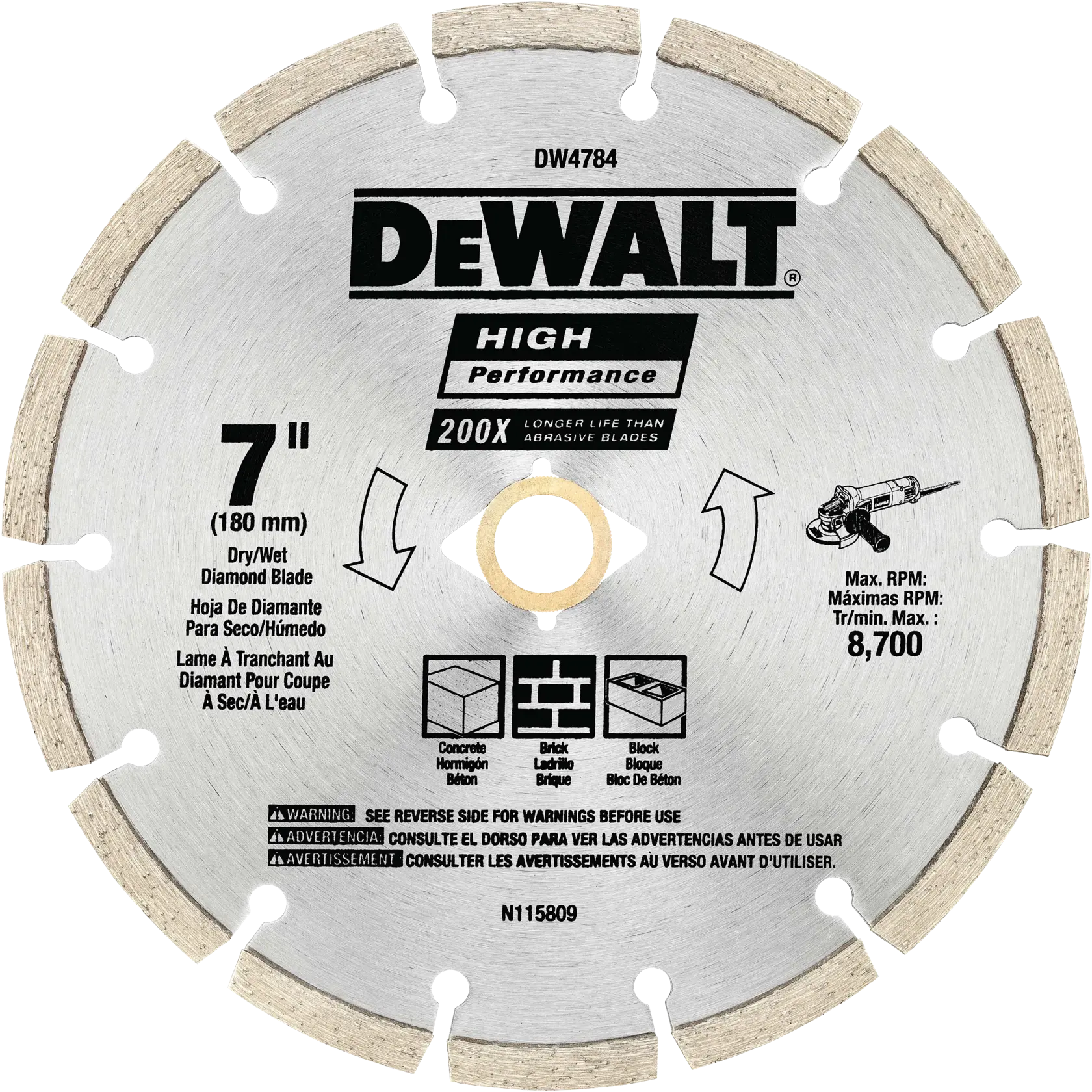 DEWALT® 7-in. HP Segmented Diamond Blade