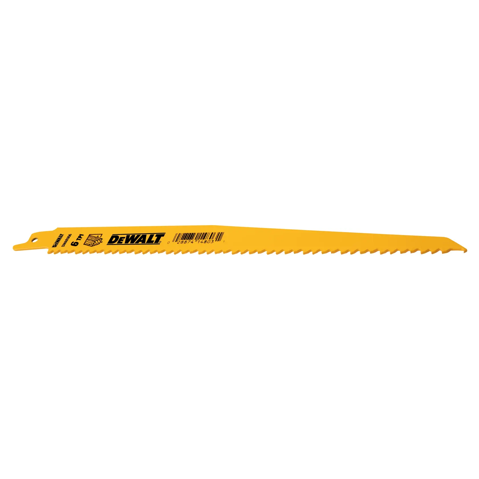 DEWALT 9 in. 6 TPI Taper Back Bi-Metal Reciprocating Saw Blade (25 Pk)