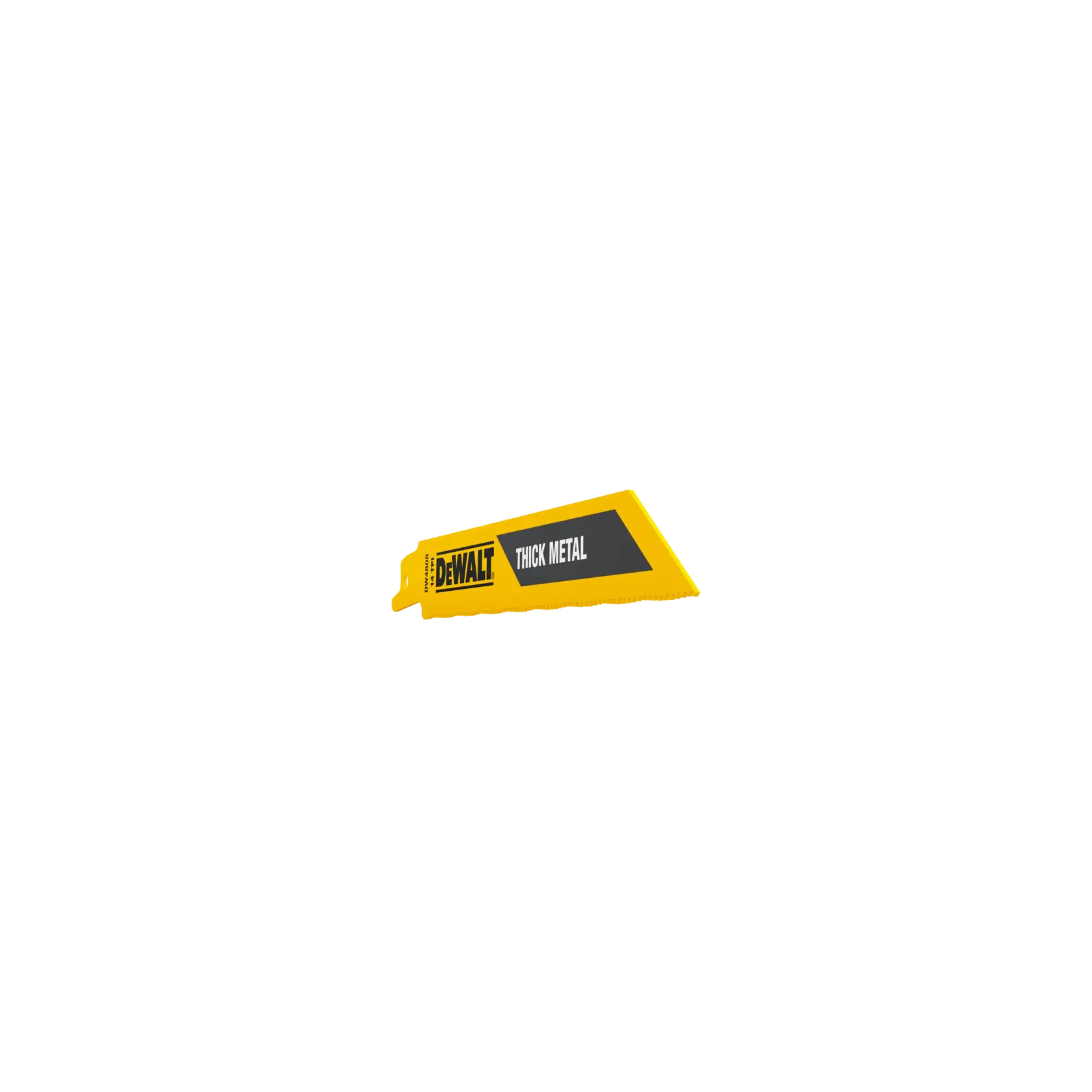 DEWALT thick metal saw blade, photography category, SKUs DW4808 and DW4808-2, yellow and black.