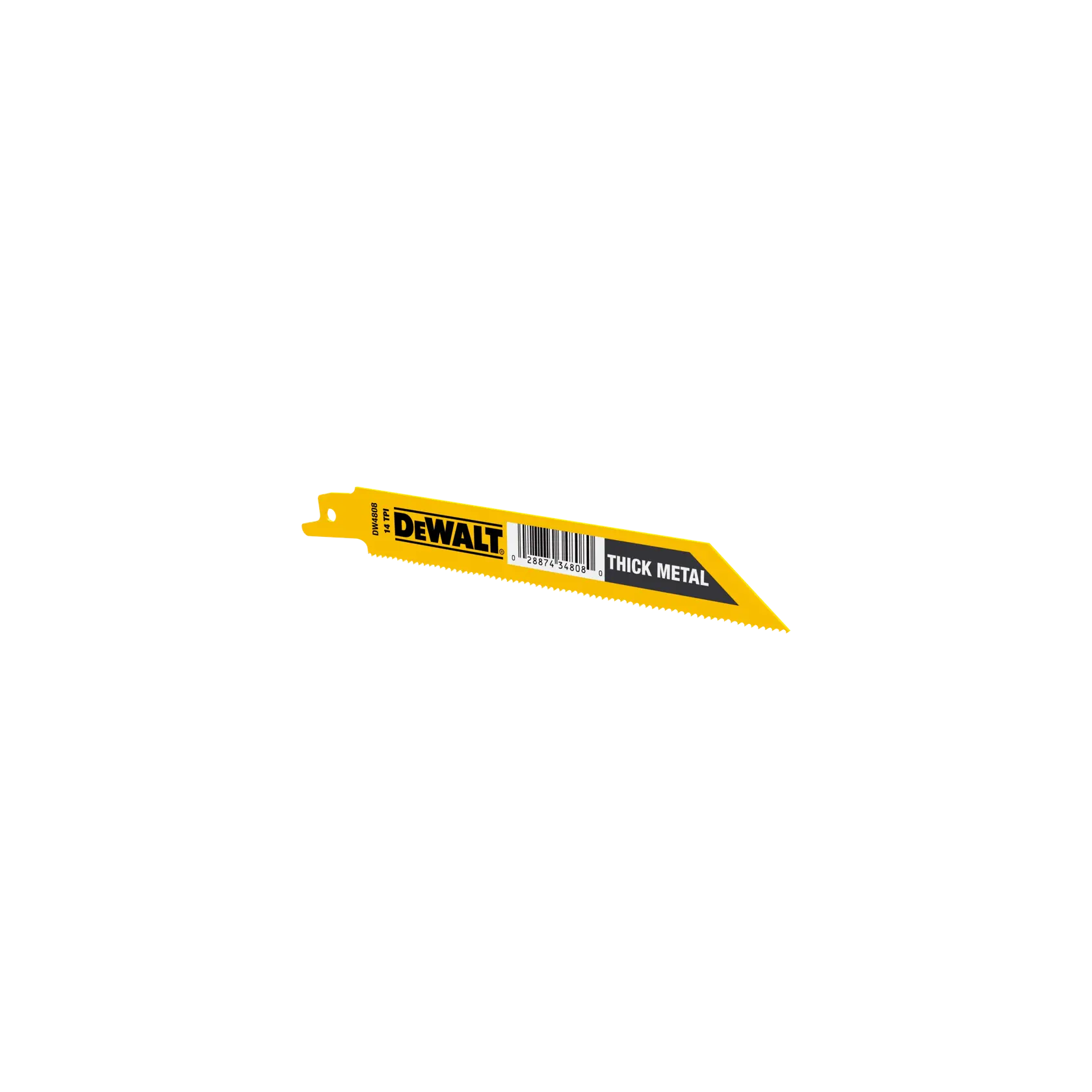 DEWALT saw blade for thick metal, SKU DW4808B-25, DW4808B. Photography product image on white background.
