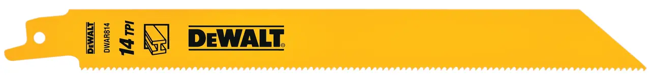 8-in 14 TPI Straight Back Bi-Metal Reciprocating Blade (100 Pk)
