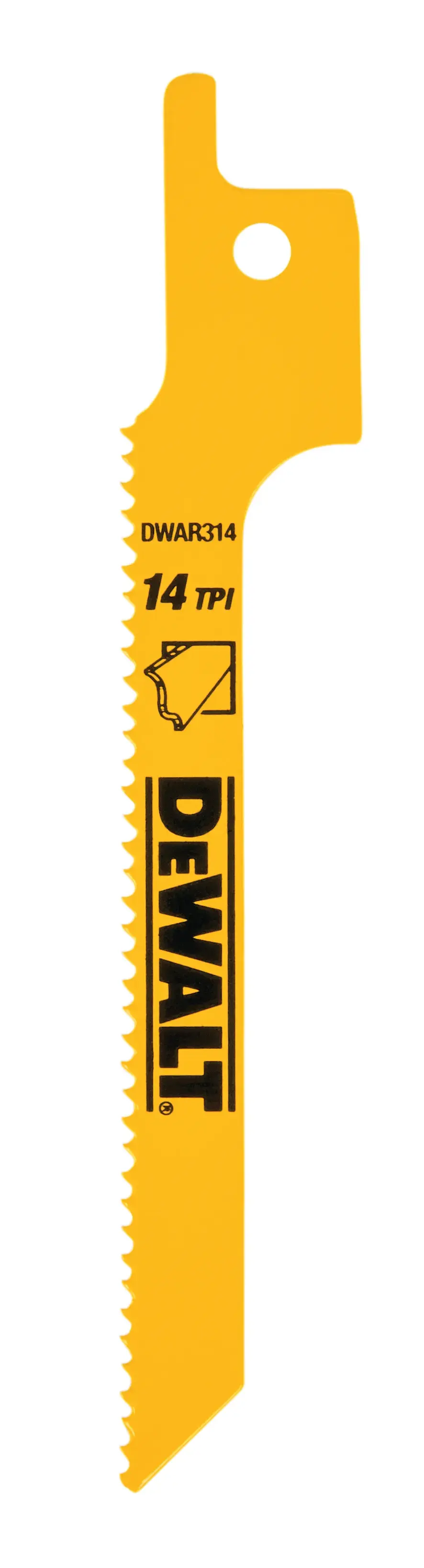 DEWALT® 3-in. 14 TPI Scroll Cutting Bi-Metal Reciprocating Saw Blade (5 Pk)