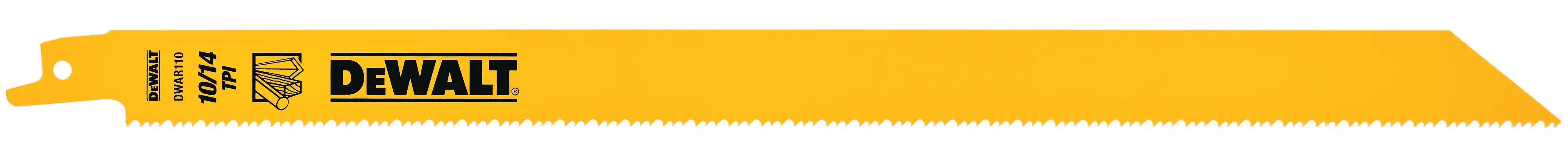 DEWALT® 12-in. 10/14 TPI Bi-Metal Reciprocating Saw Blades (5 Pk)