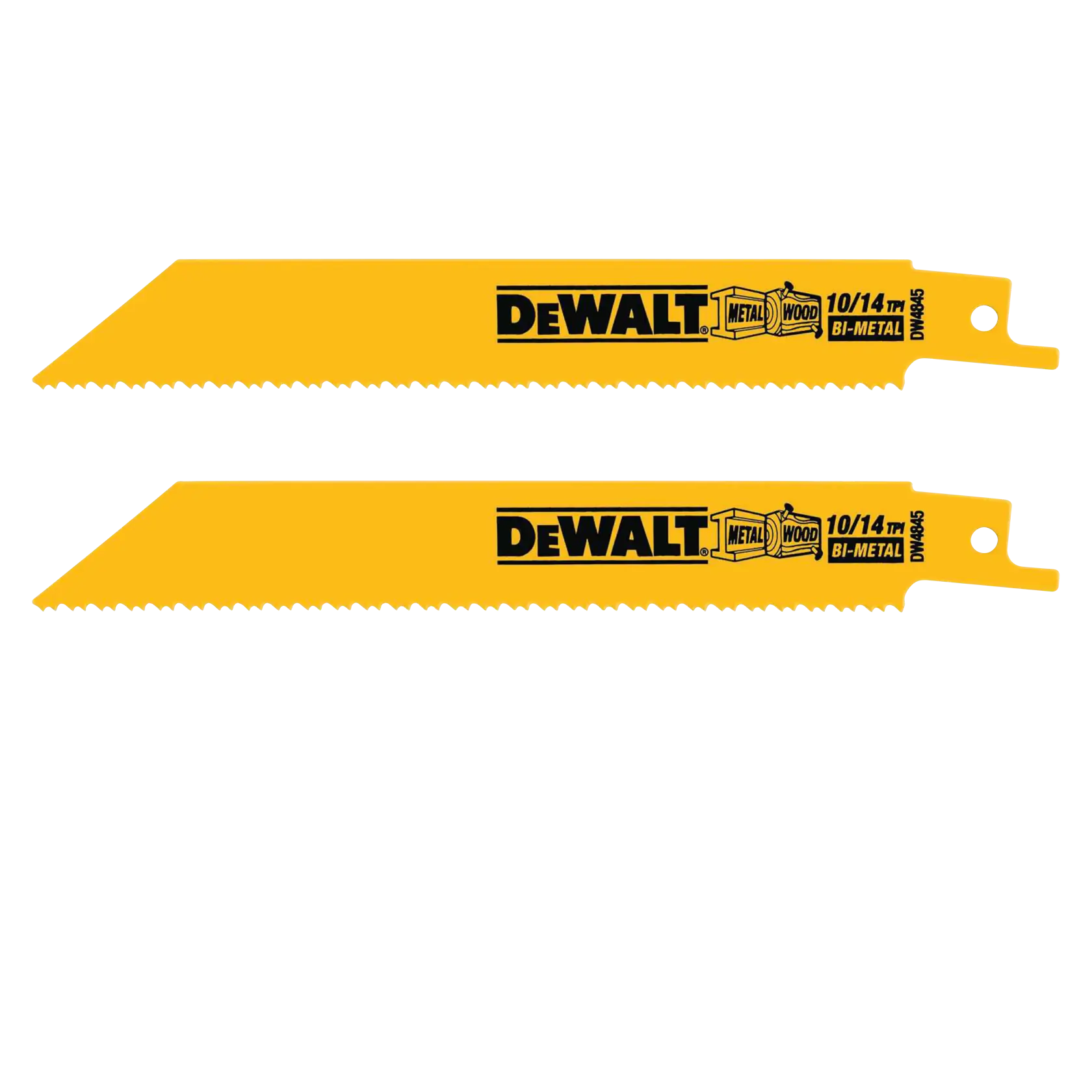 DEWALT® 6-in. (153mm) 10/14-TPI Straight Back Reciprocating Saw Blades (2-Pack)
