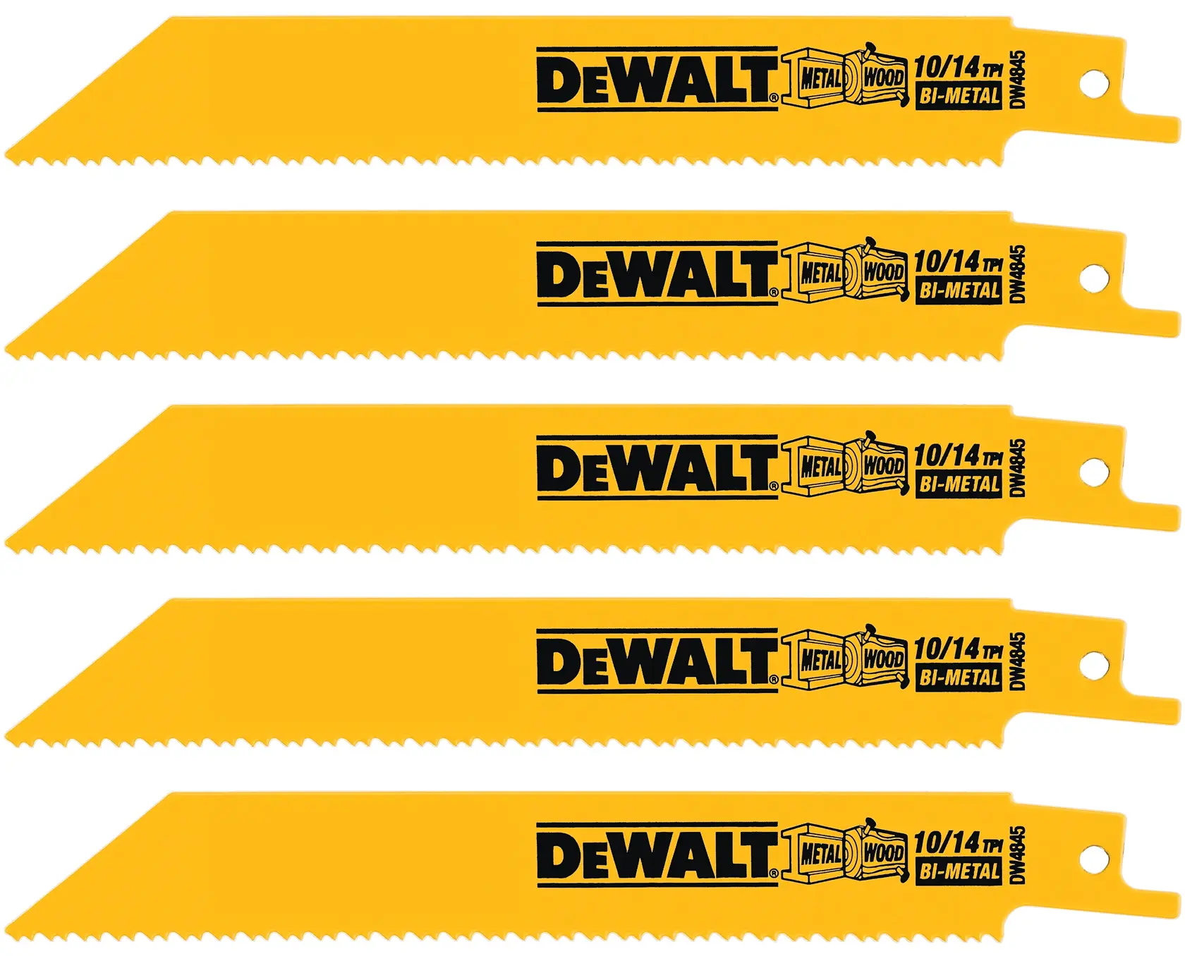 6 inch General purpose cutting bi metal reciprocating saw blades.