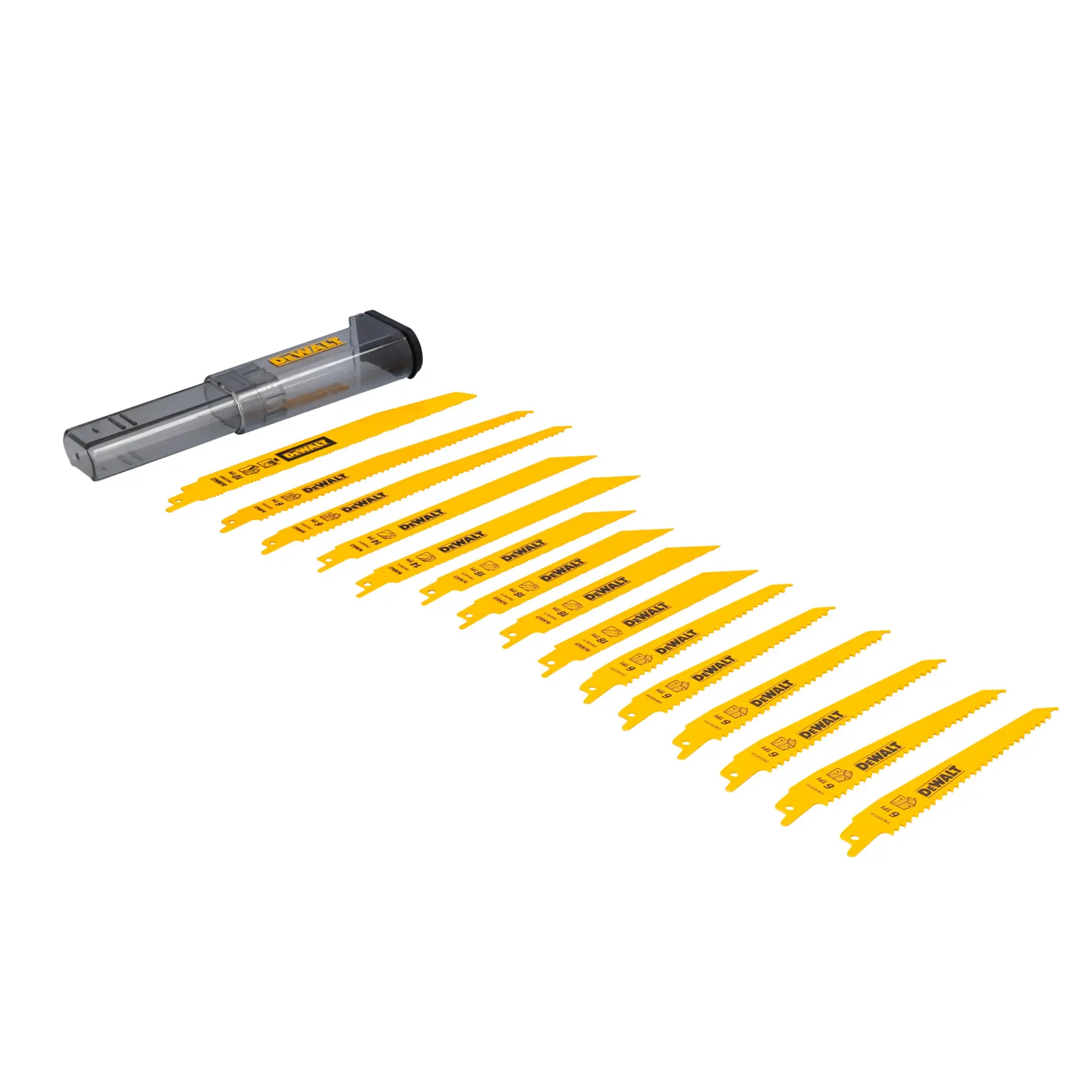 16-Pc. Bi-Metal Reciprocating Saw Blade Set With Case