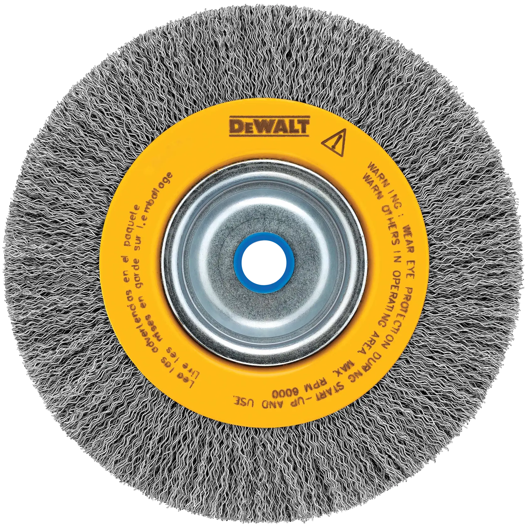 DEWALT® HP™ 6-in. x 1-in. x 0.014-in. Crimped Wire Bench Grinder Brush